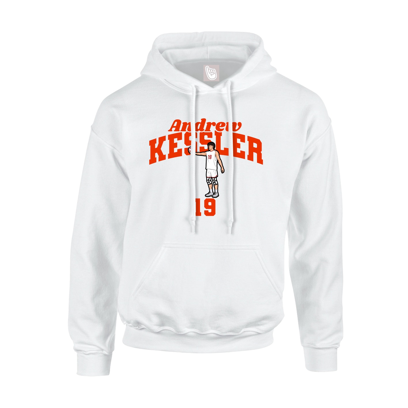 Hoodie — Signature Arch in White