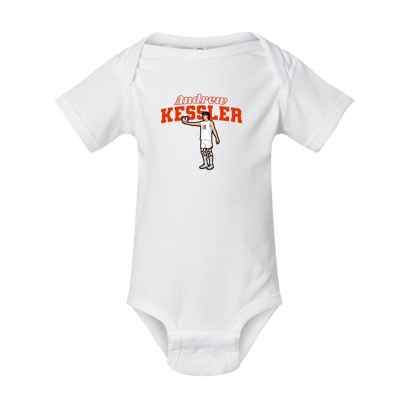 Baby Onesie — Name Arch in White