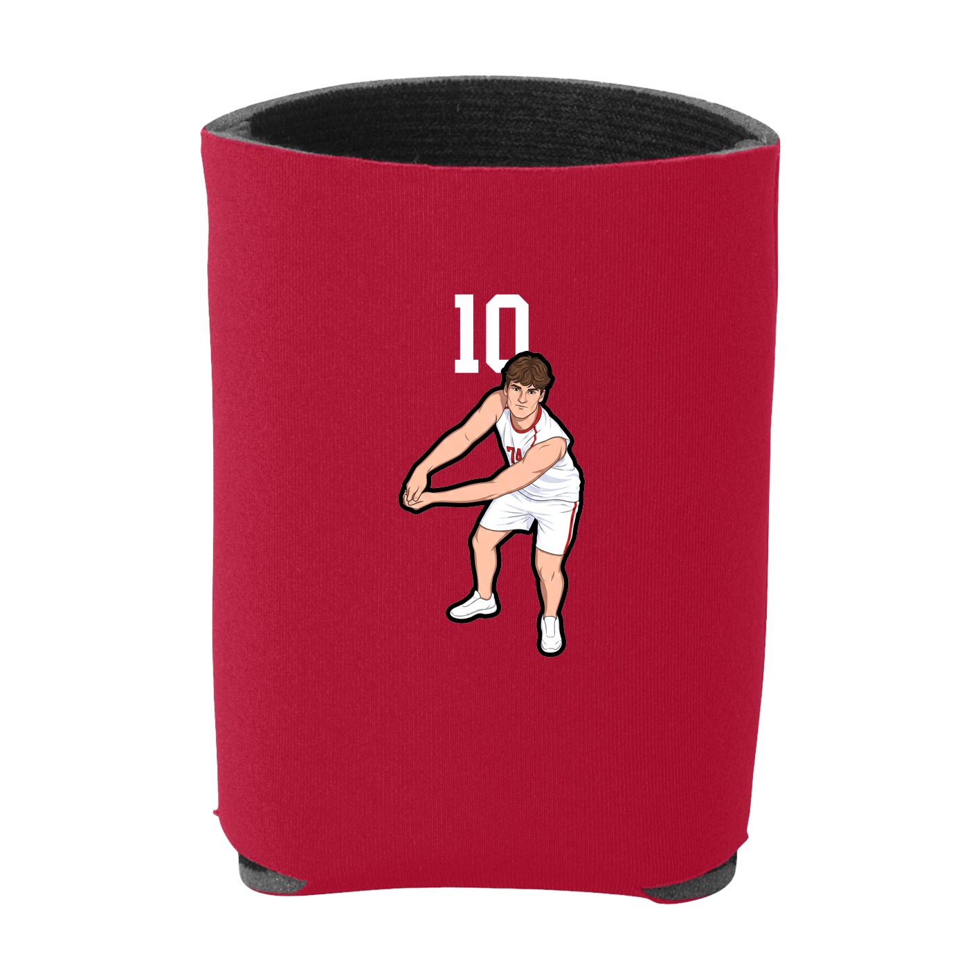 Can Holder — Number Top in Red