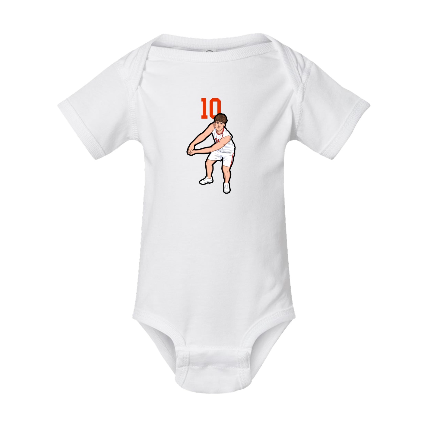 Baby Onesie — Number Top in White