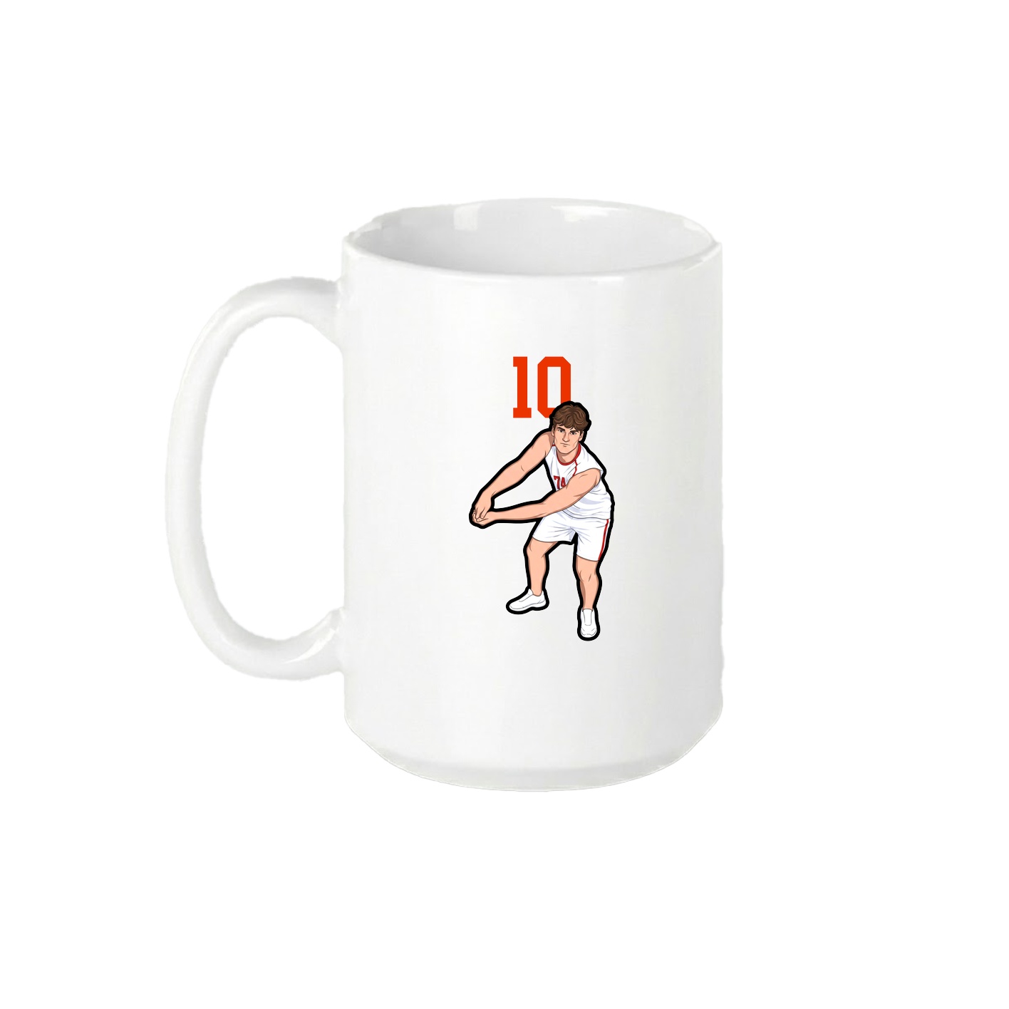 15oz Coffee Mug — Number Top in White