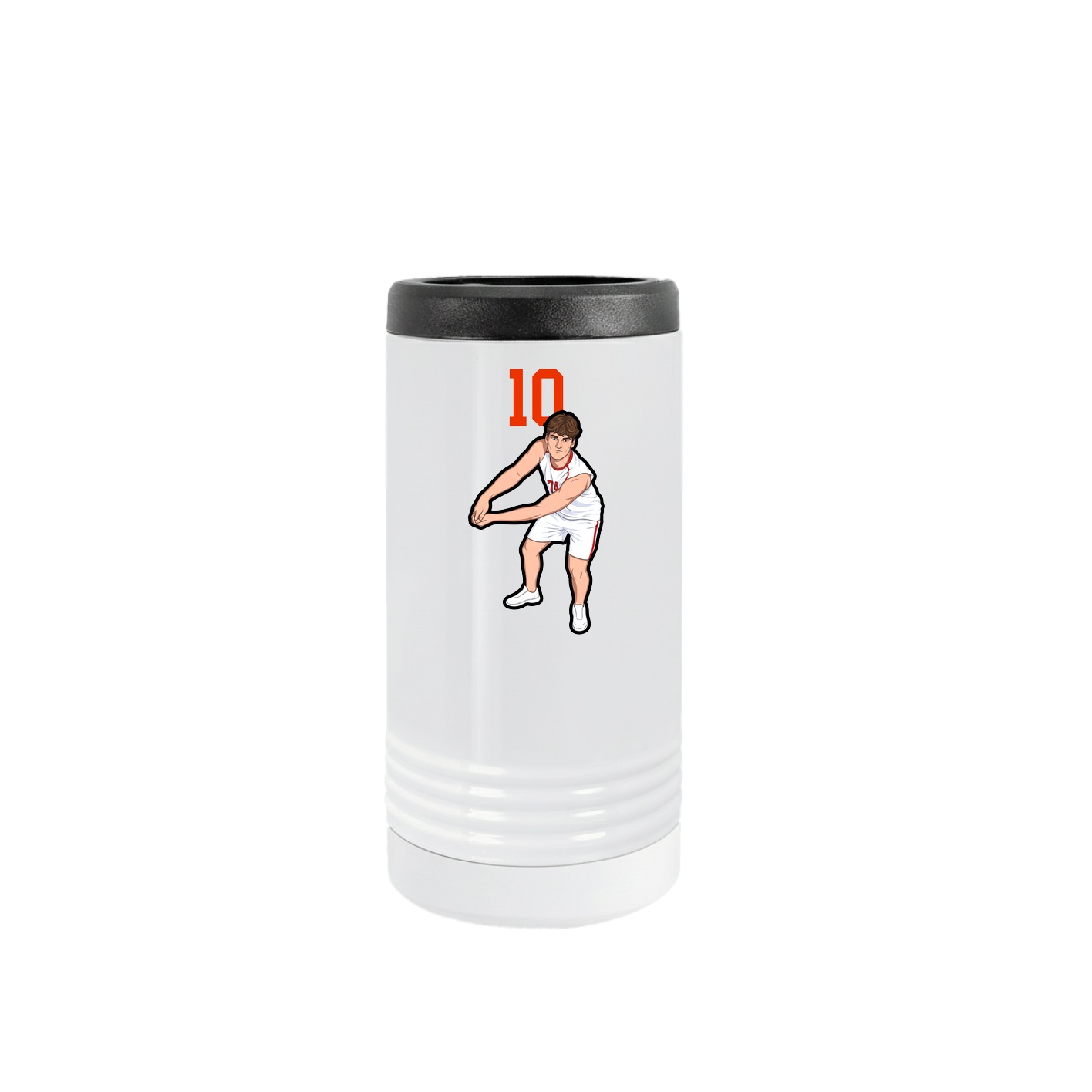 Slim Beverage Holder — Number Top in White