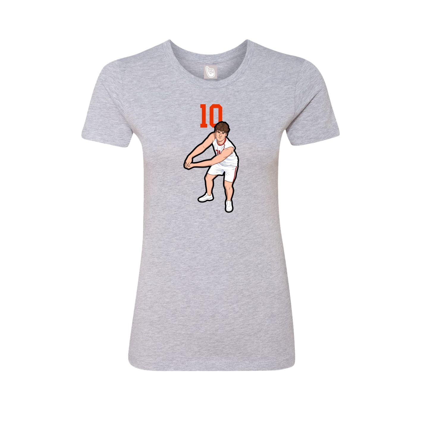 Womens Tee — Number Top in Grey