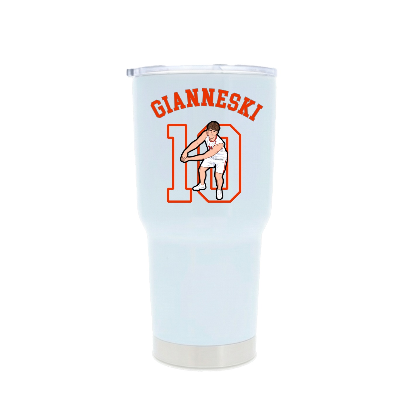 30oz Stainless Steel Tumbler — Shirsey Arch in White