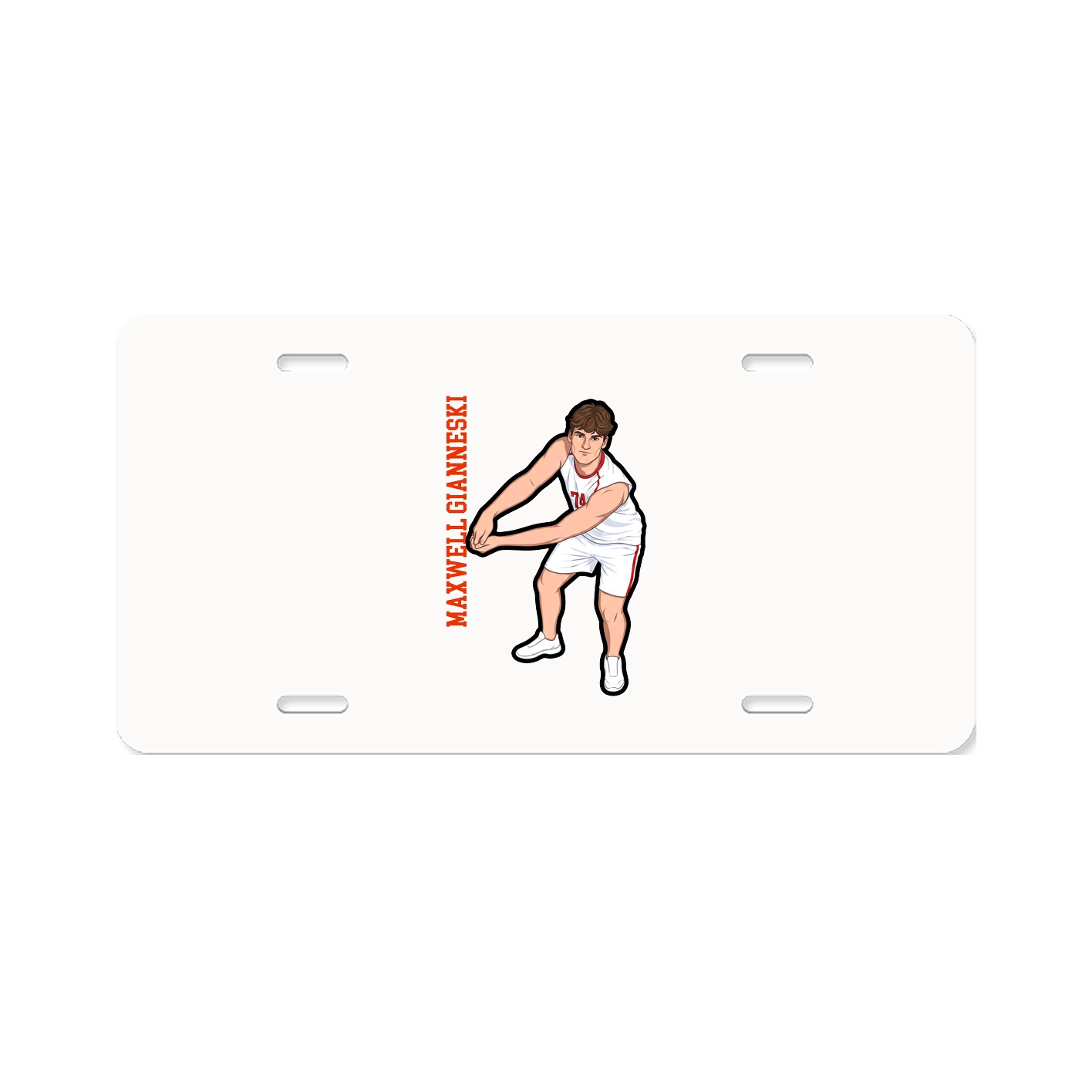License Plate — Name Vertical in Classic