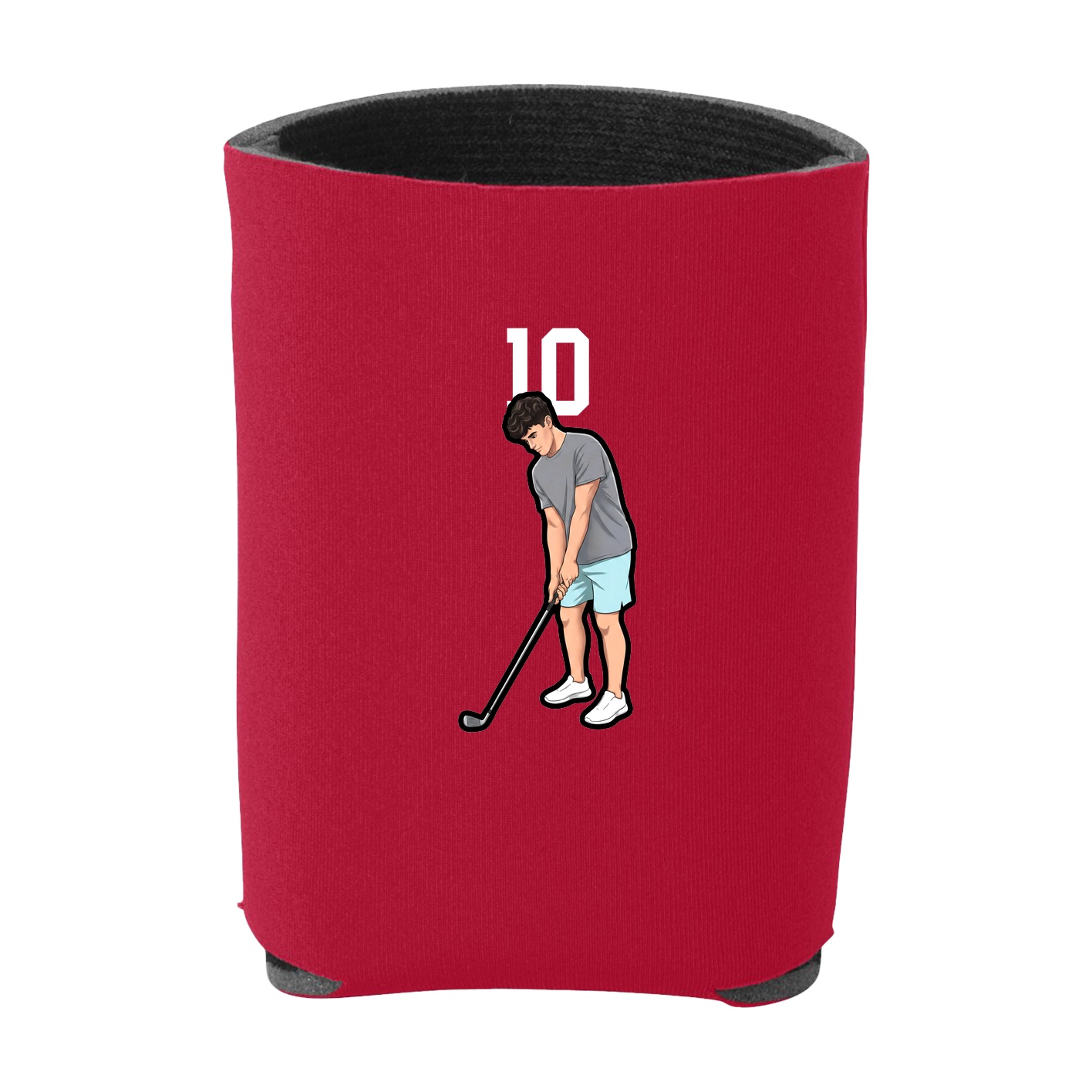 Can Holder — Number Top in Red