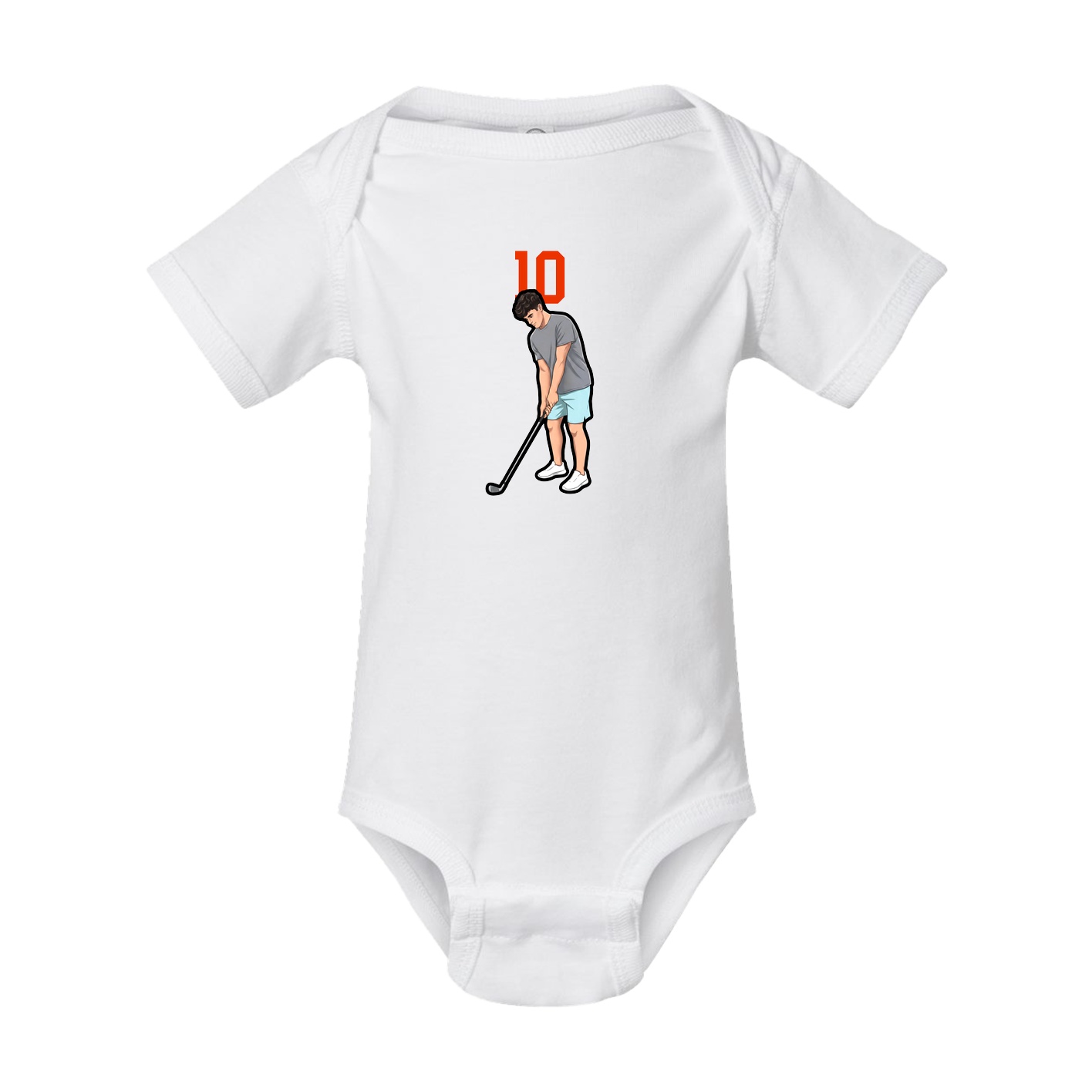 Baby Onesie — Number Top in White