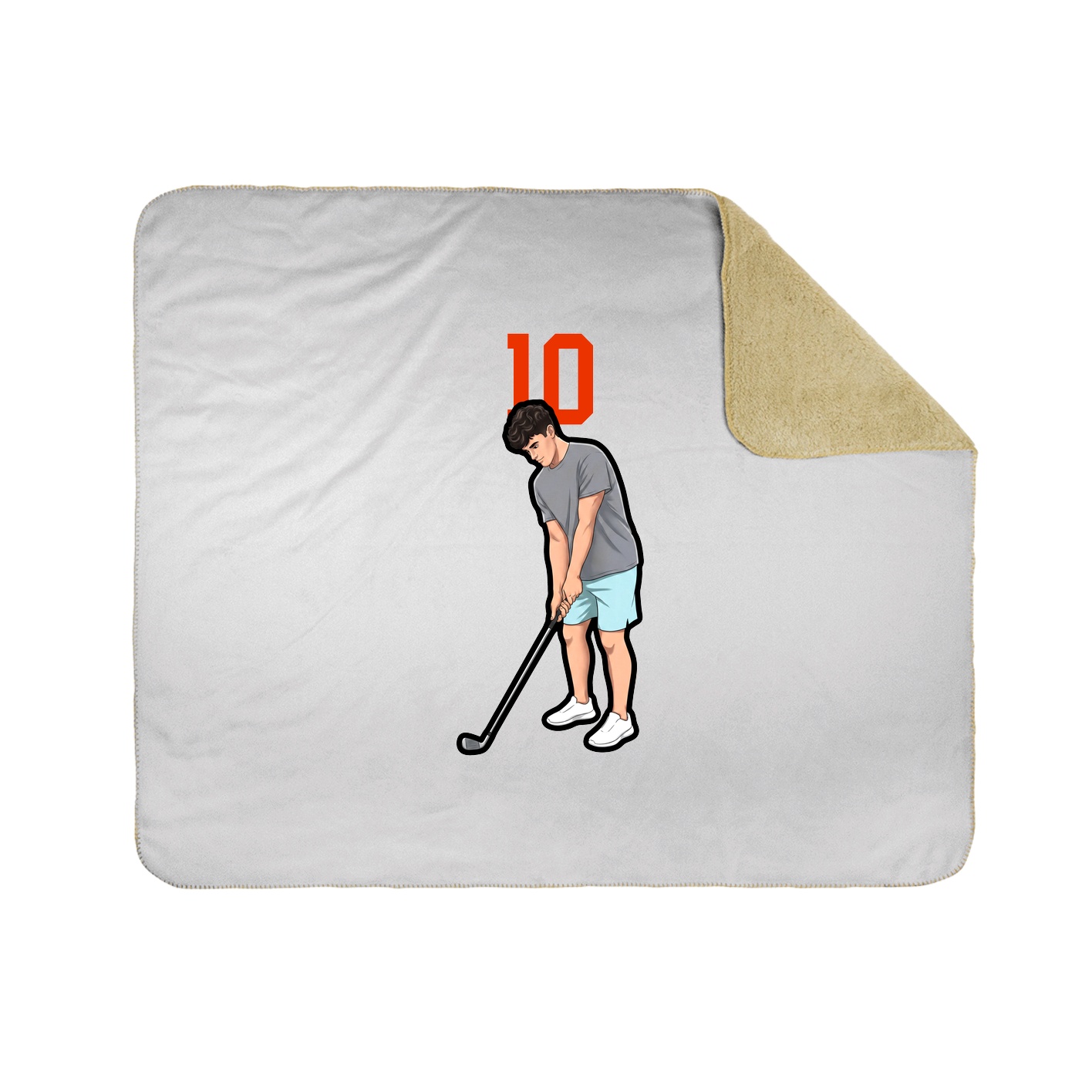 Throw Blanket — Number Top in White