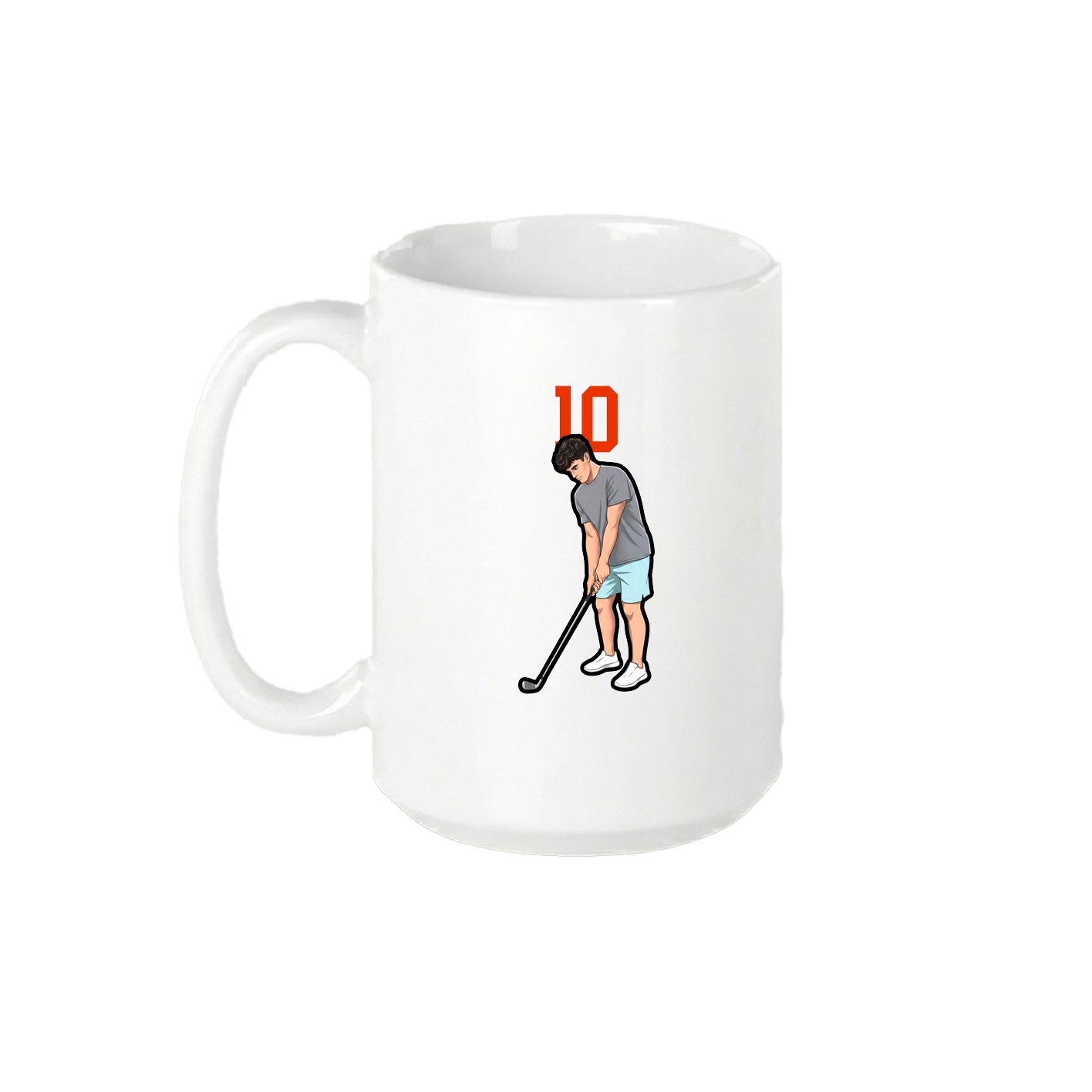 15oz Coffee Mug — Number Top in White