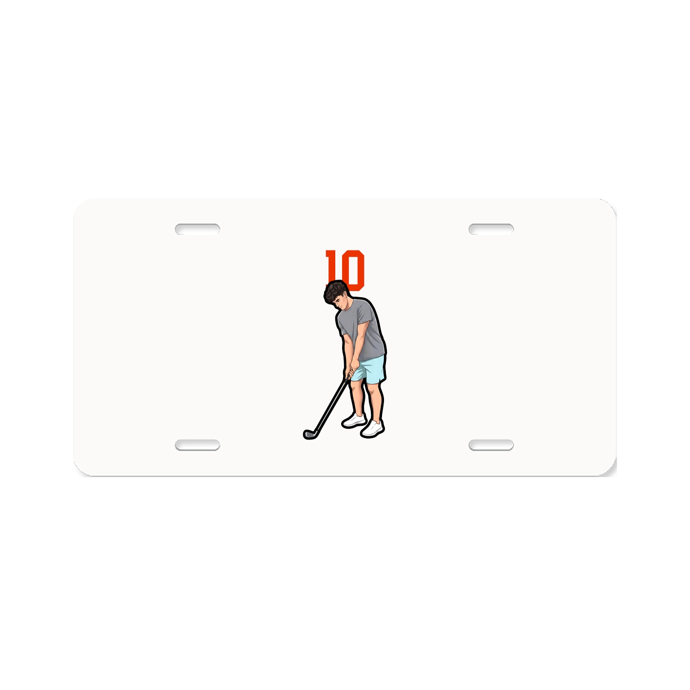 License Plate — Number Top in Classic