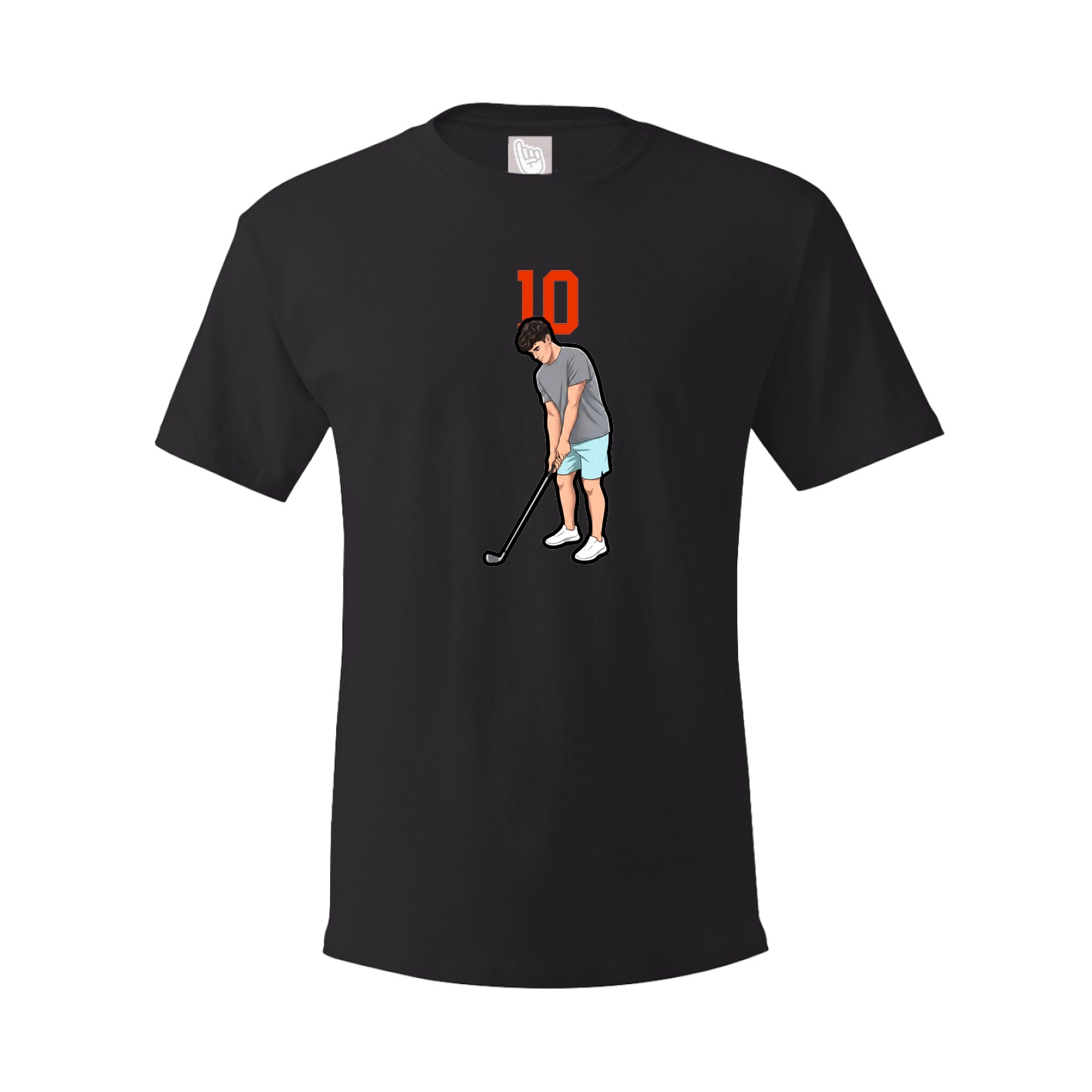 Youth Tee — Number Top in Black