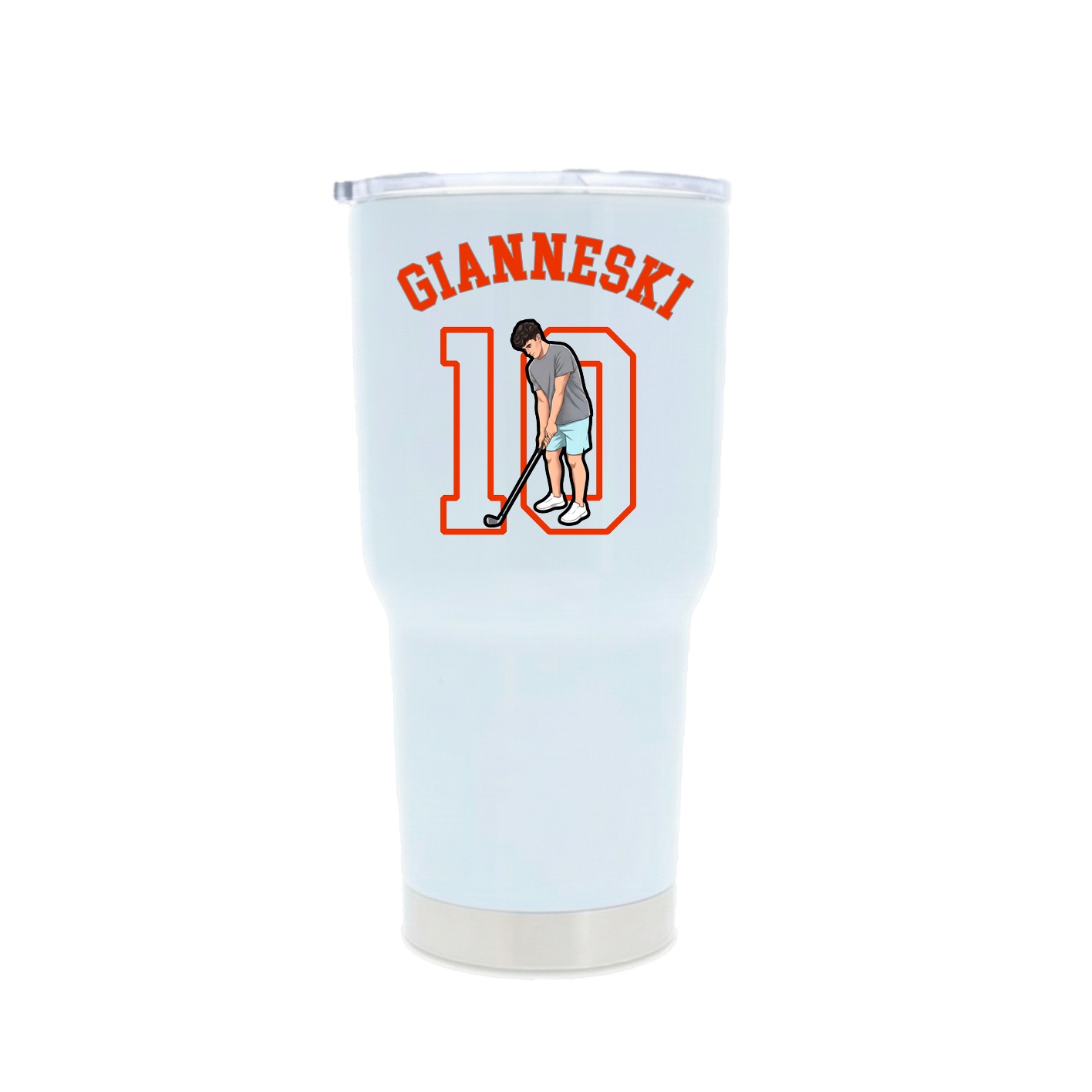 30oz Stainless Steel Tumbler — Shirsey Arch in White