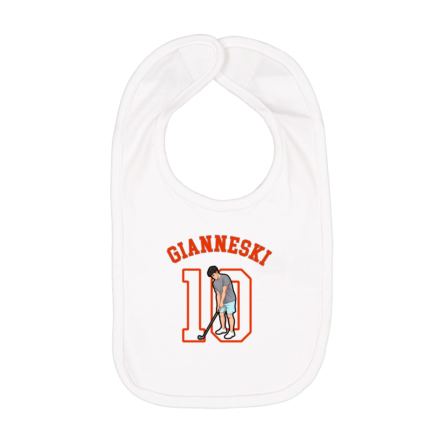 Infant Bib — Shirsey Arch in White