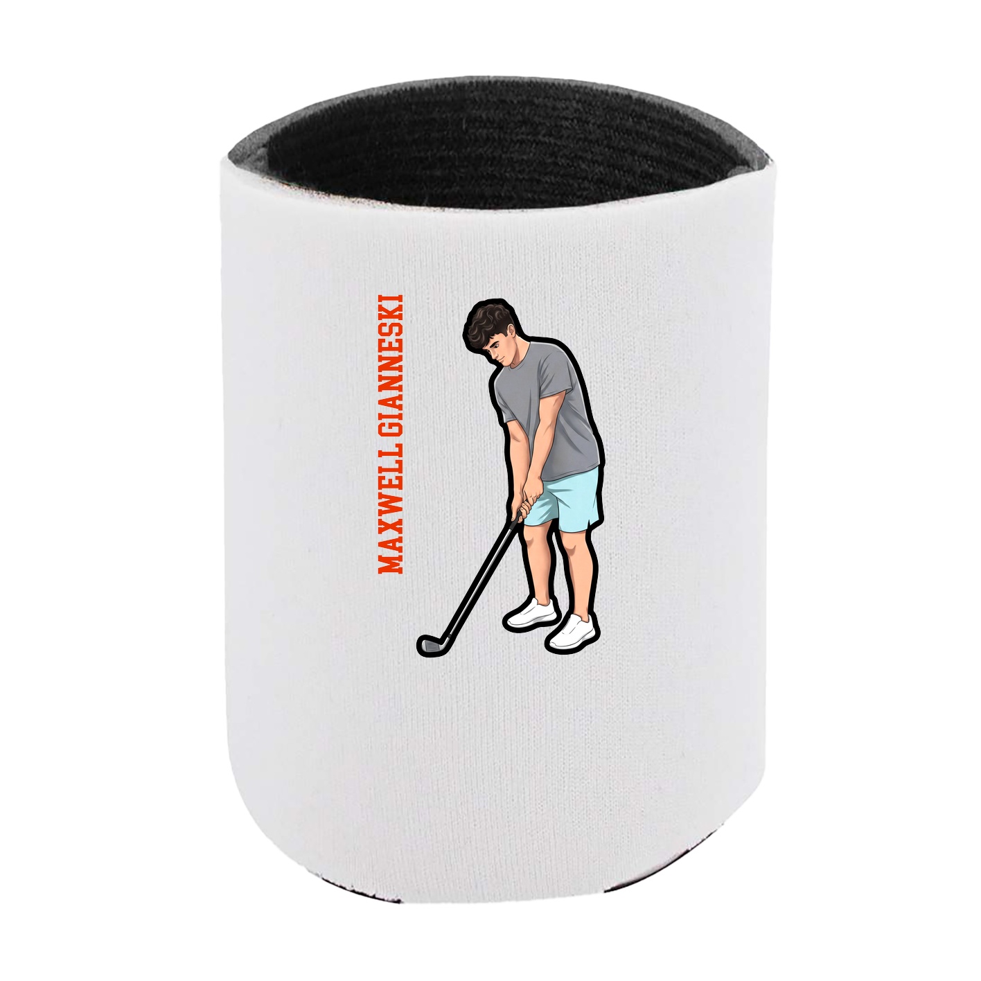 Can Holder — Name Vertical in White