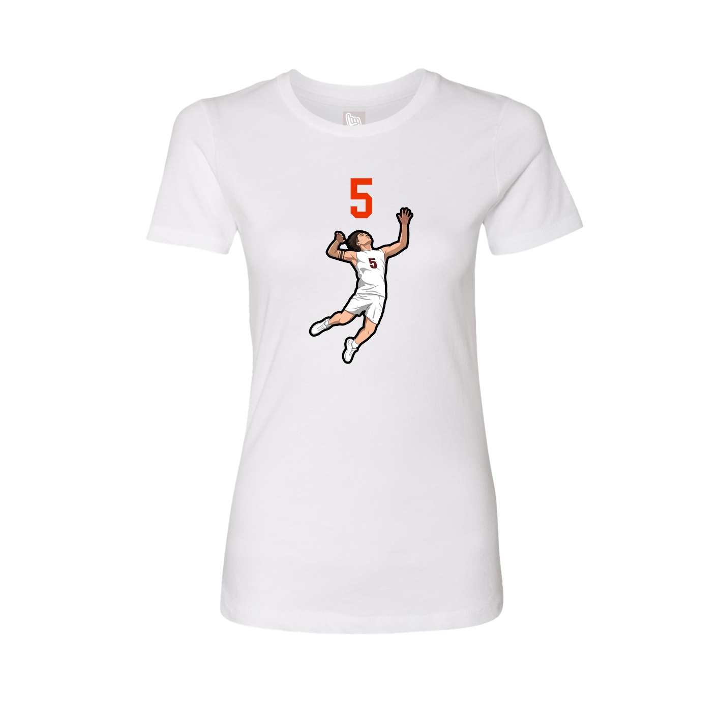 Womens Tee — Number Top in White