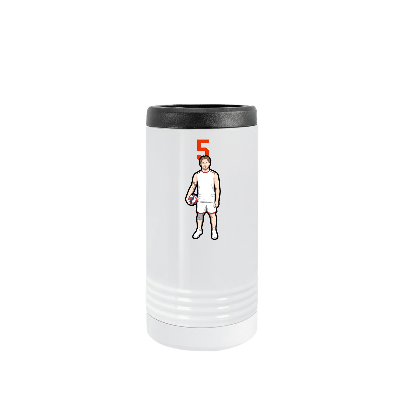 Slim Beverage Holder — Number Top in White