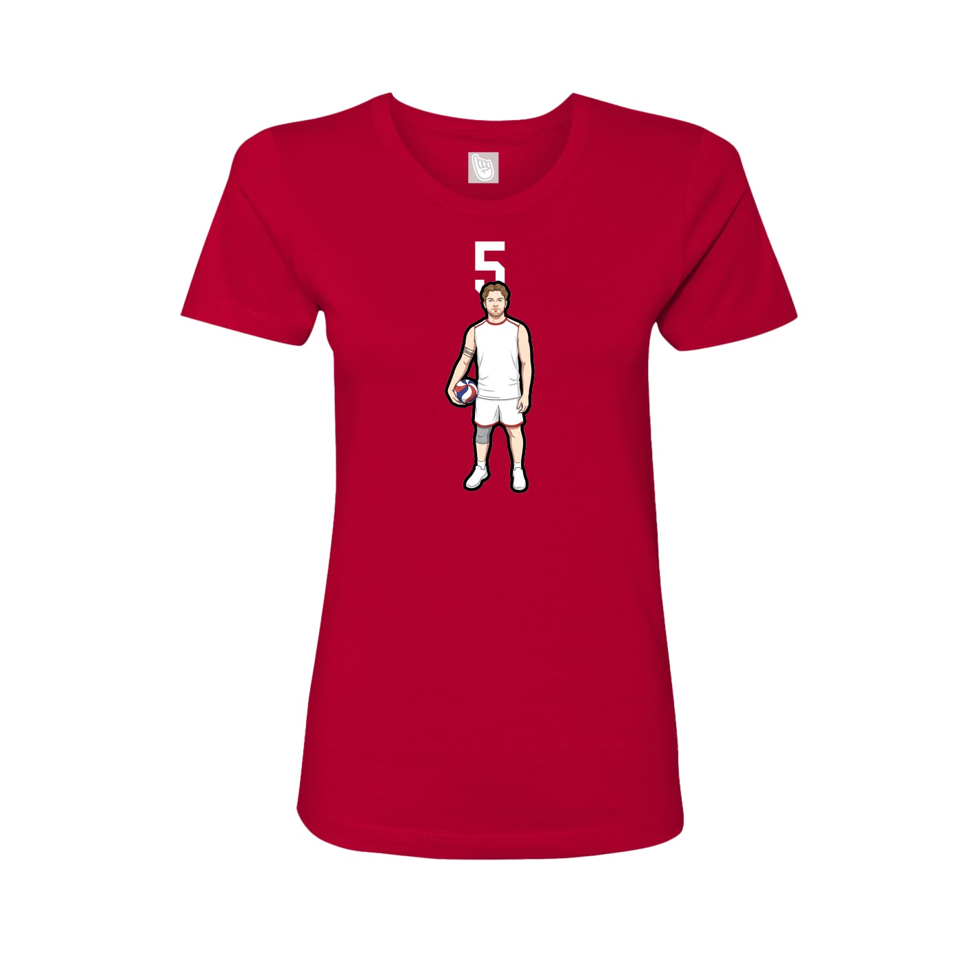 Womens Tee — Number Top in Red