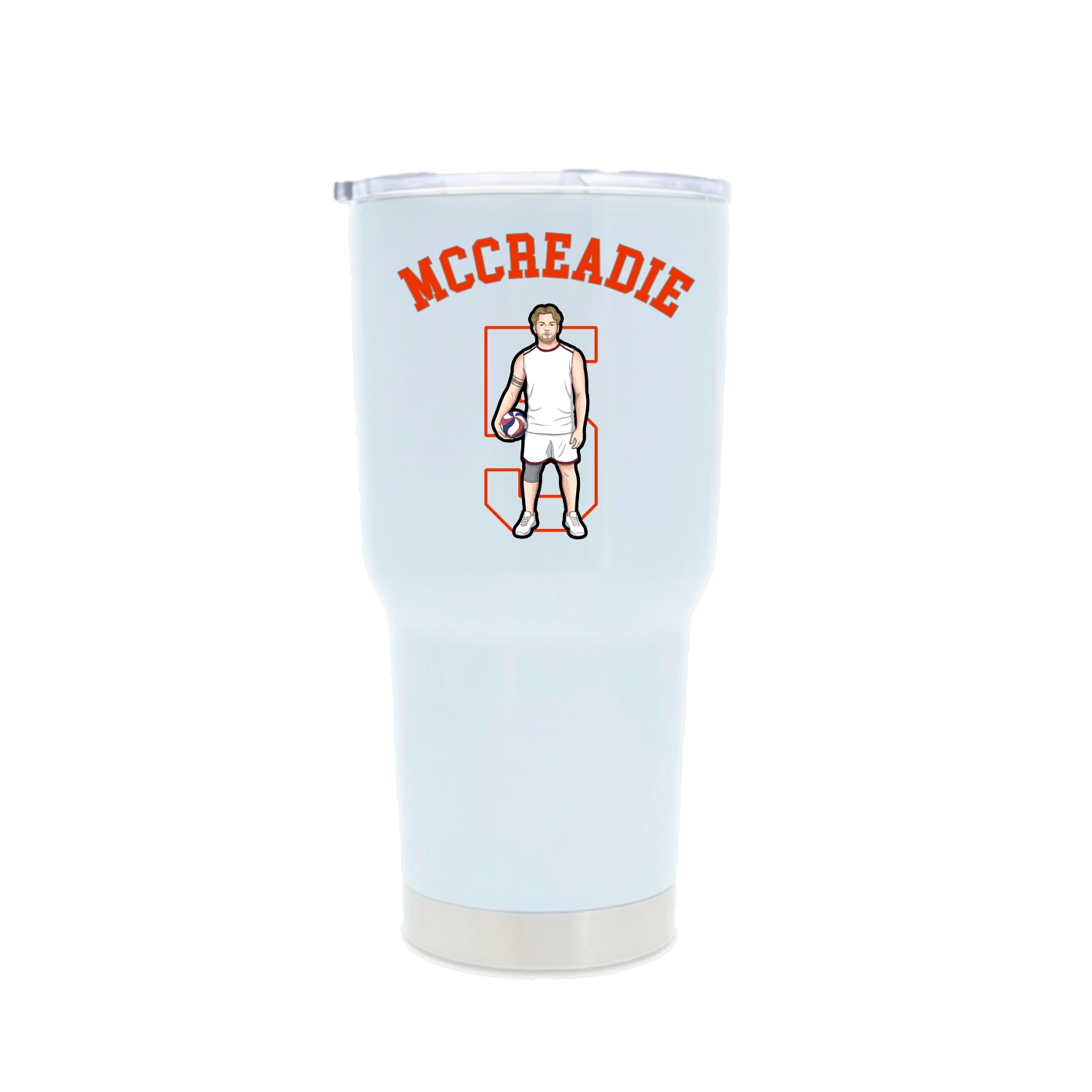 30oz Stainless Steel Tumbler — Shirsey Arch in White