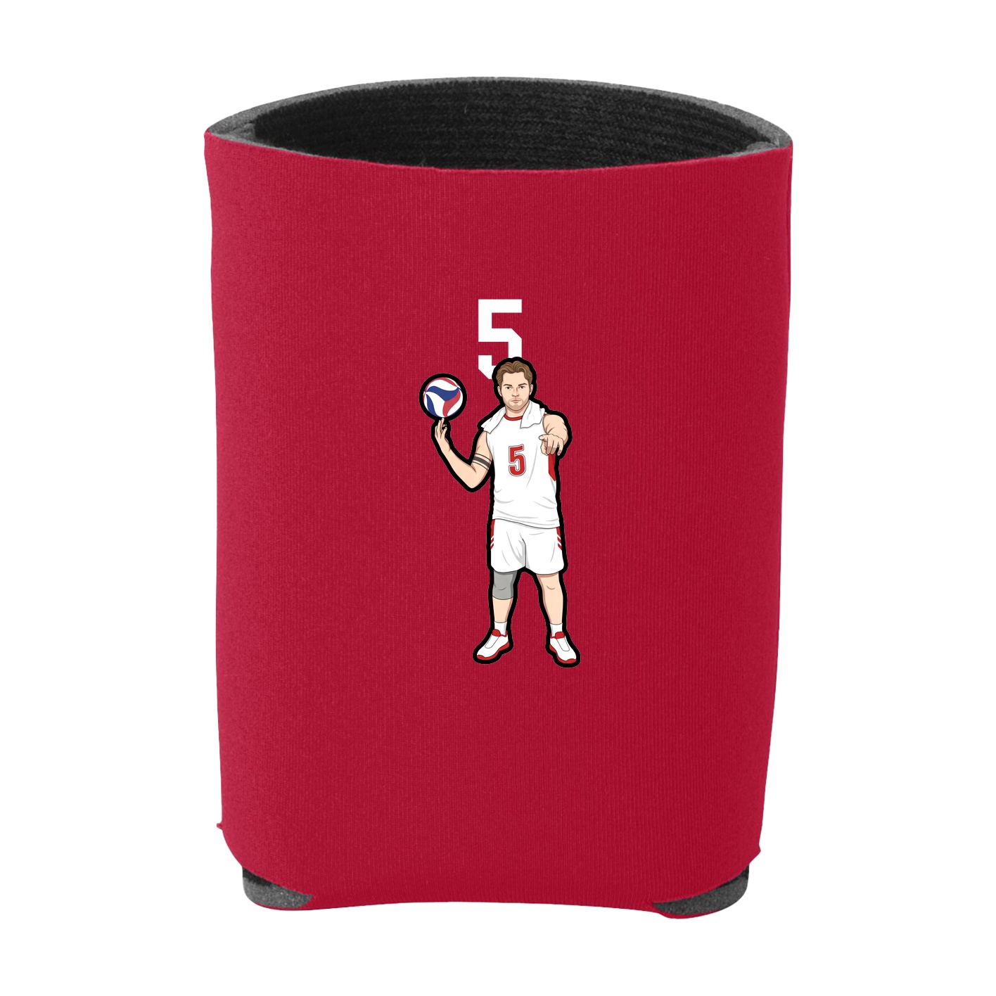 Can Holder — Number Top in Red