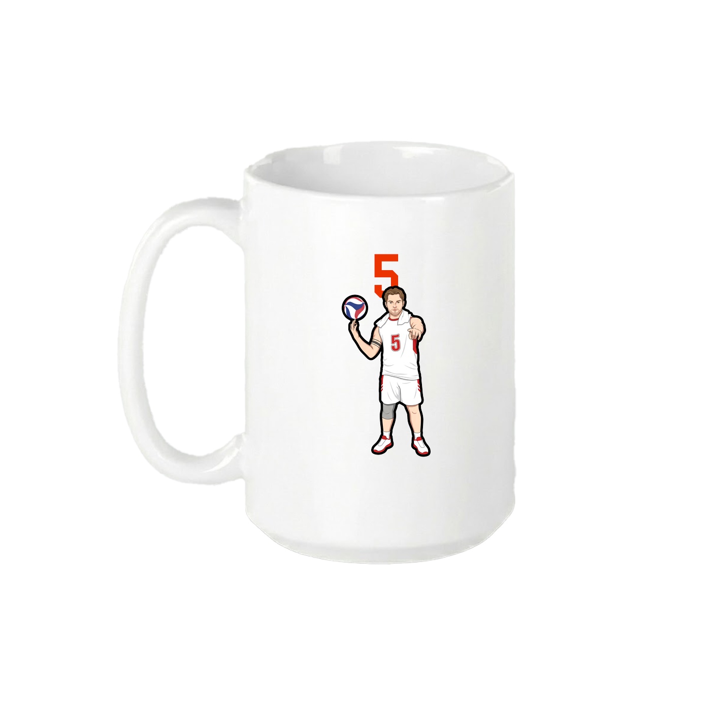15oz Coffee Mug — Number Top in White