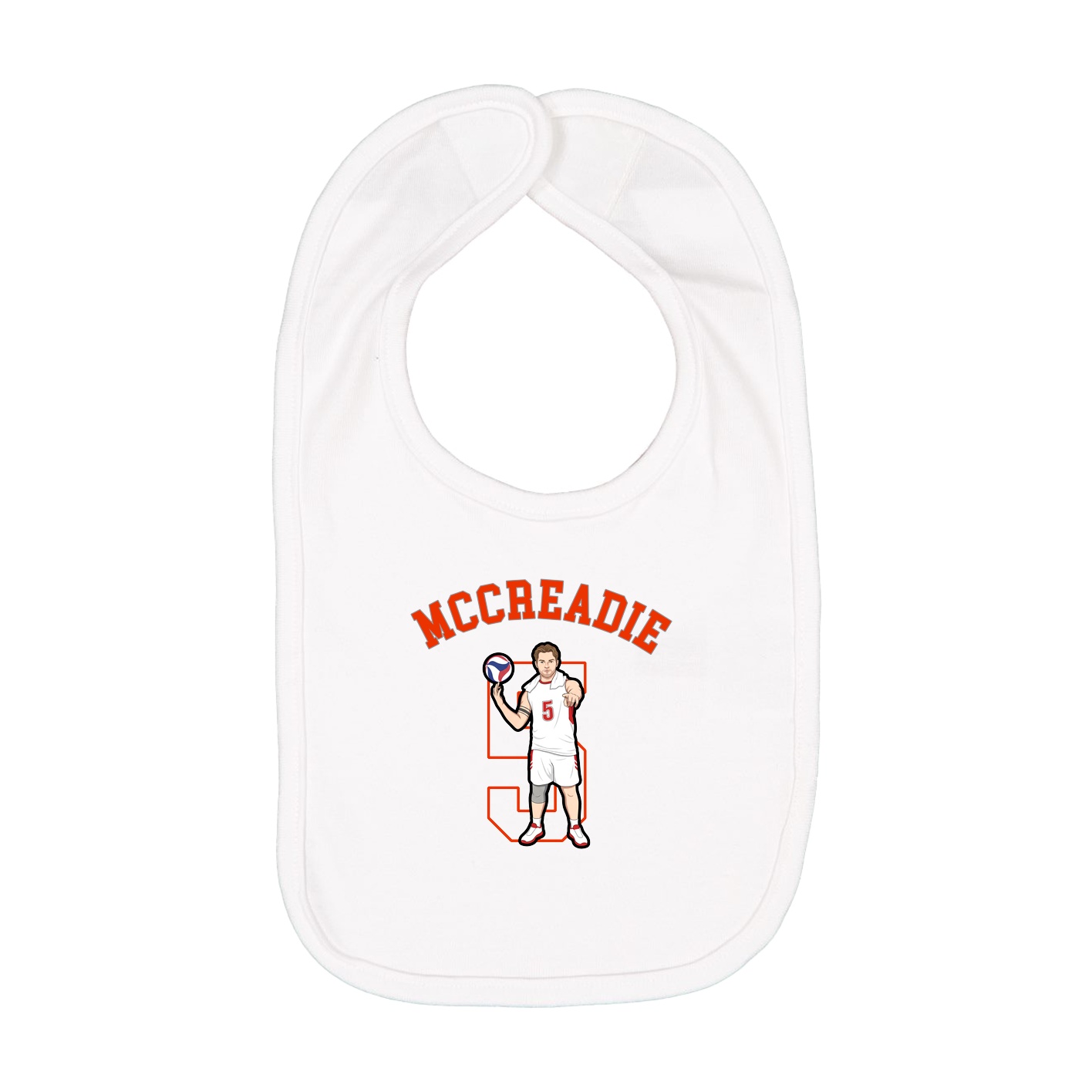 Infant Bib — Shirsey Arch in White