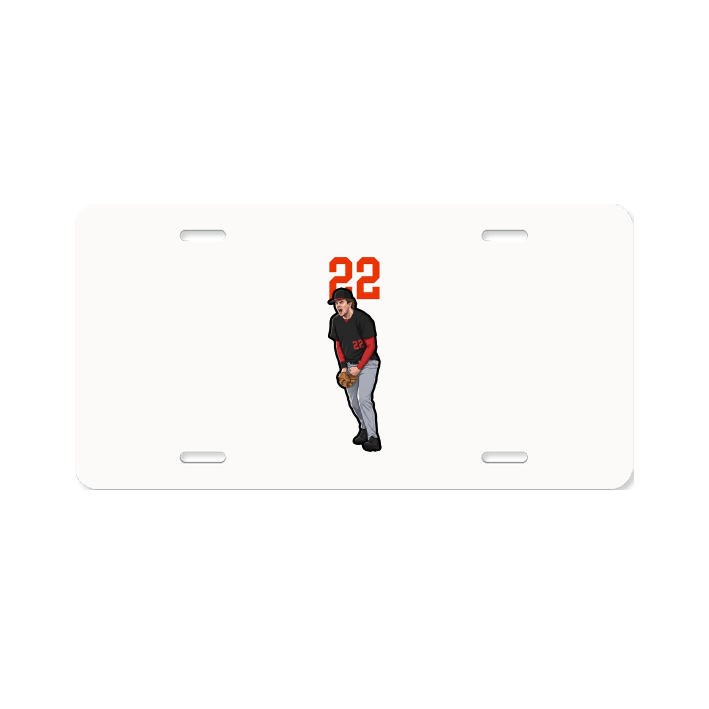 License Plate — Number Top in Classic