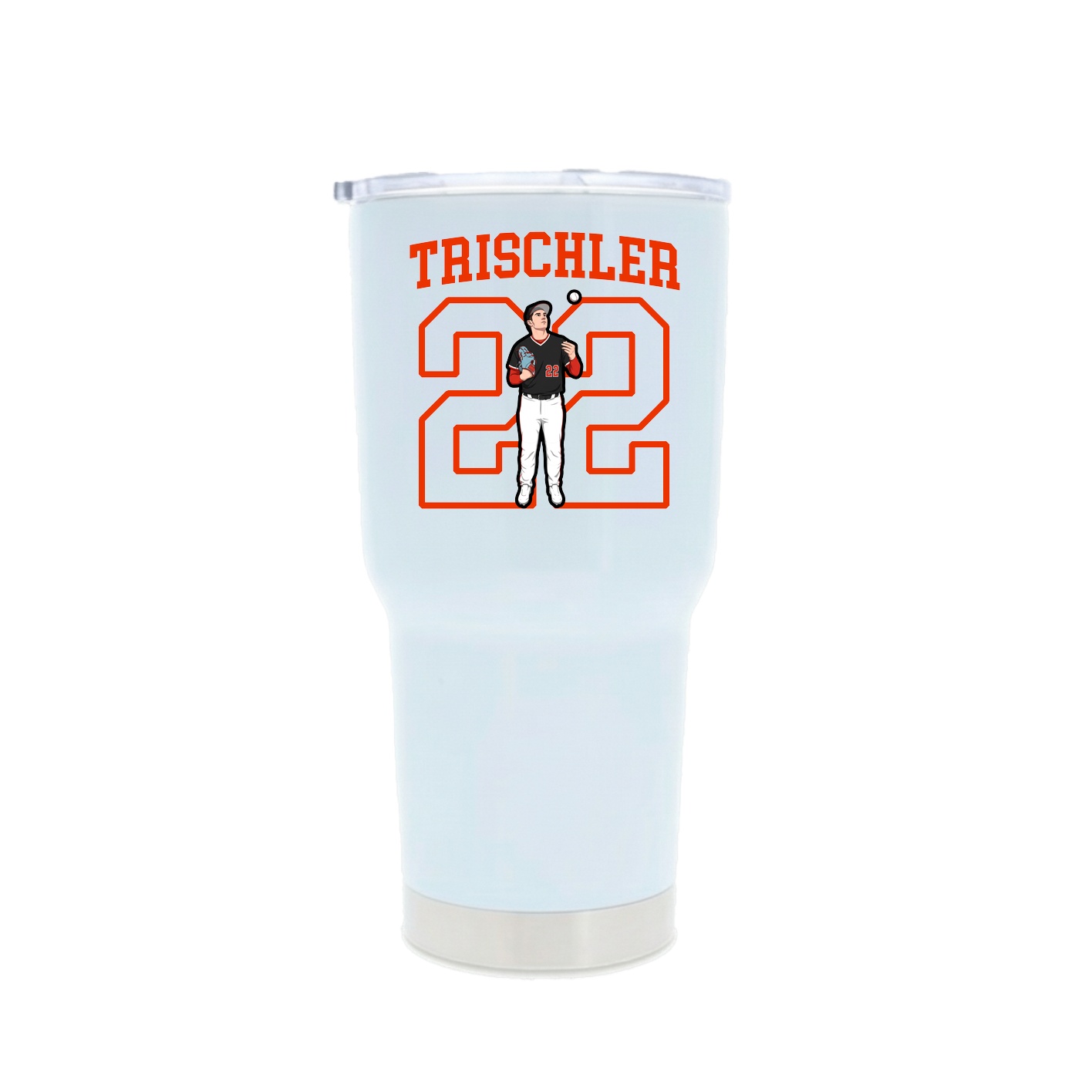 30oz Stainless Steel Tumbler — Shirsey in White