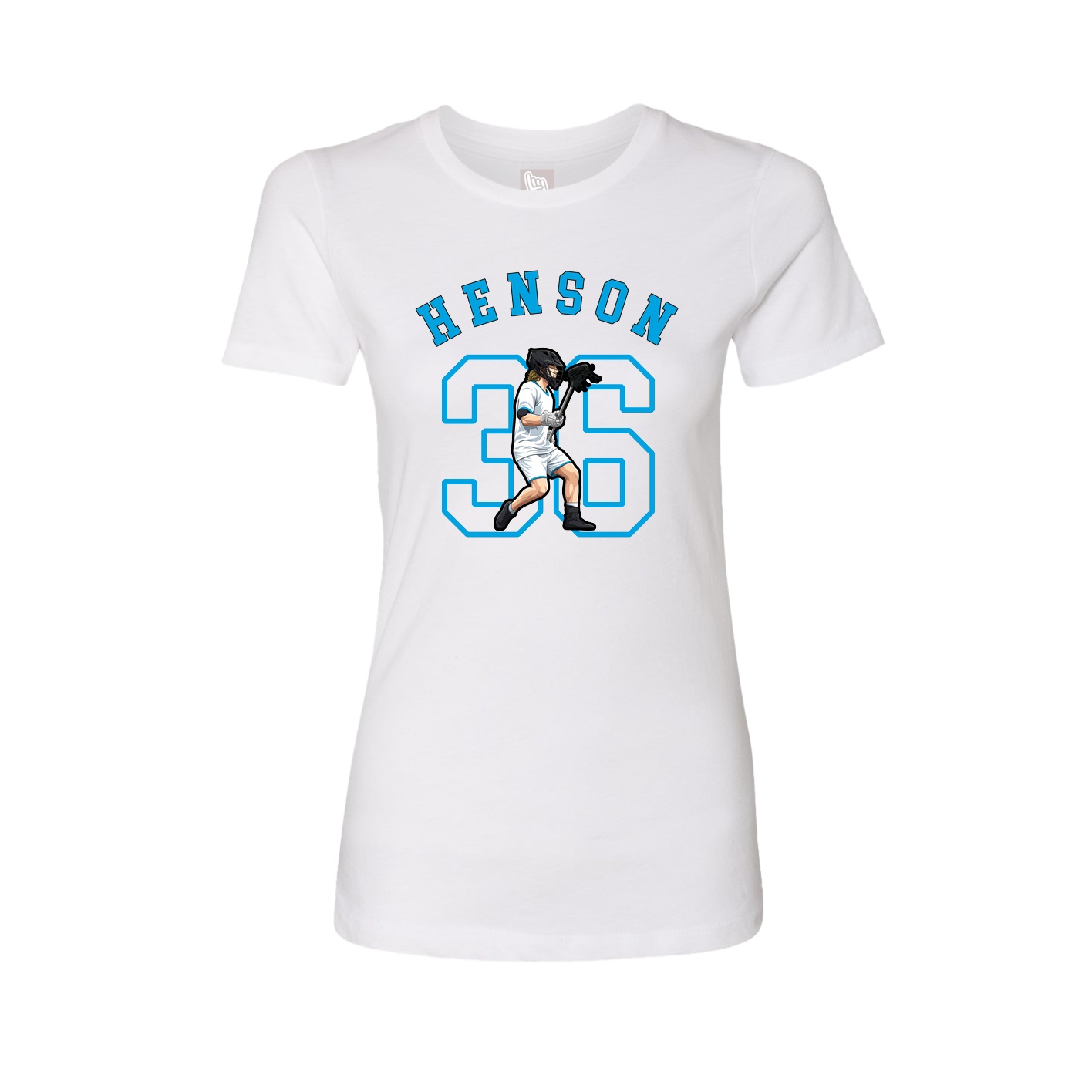 Fitted Women's Tee — Shirsey Arch in White