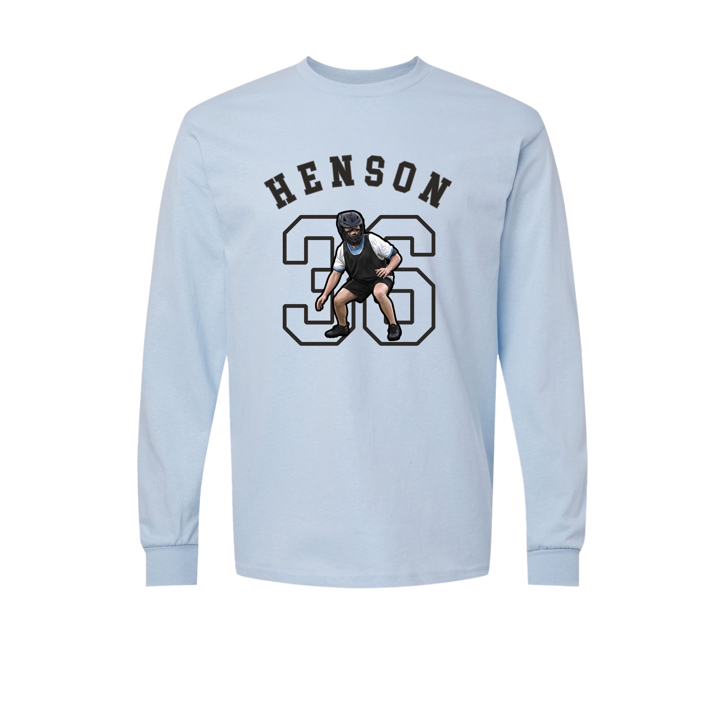 Long Sleeve Tee — Shirsey Arch in Light Blue