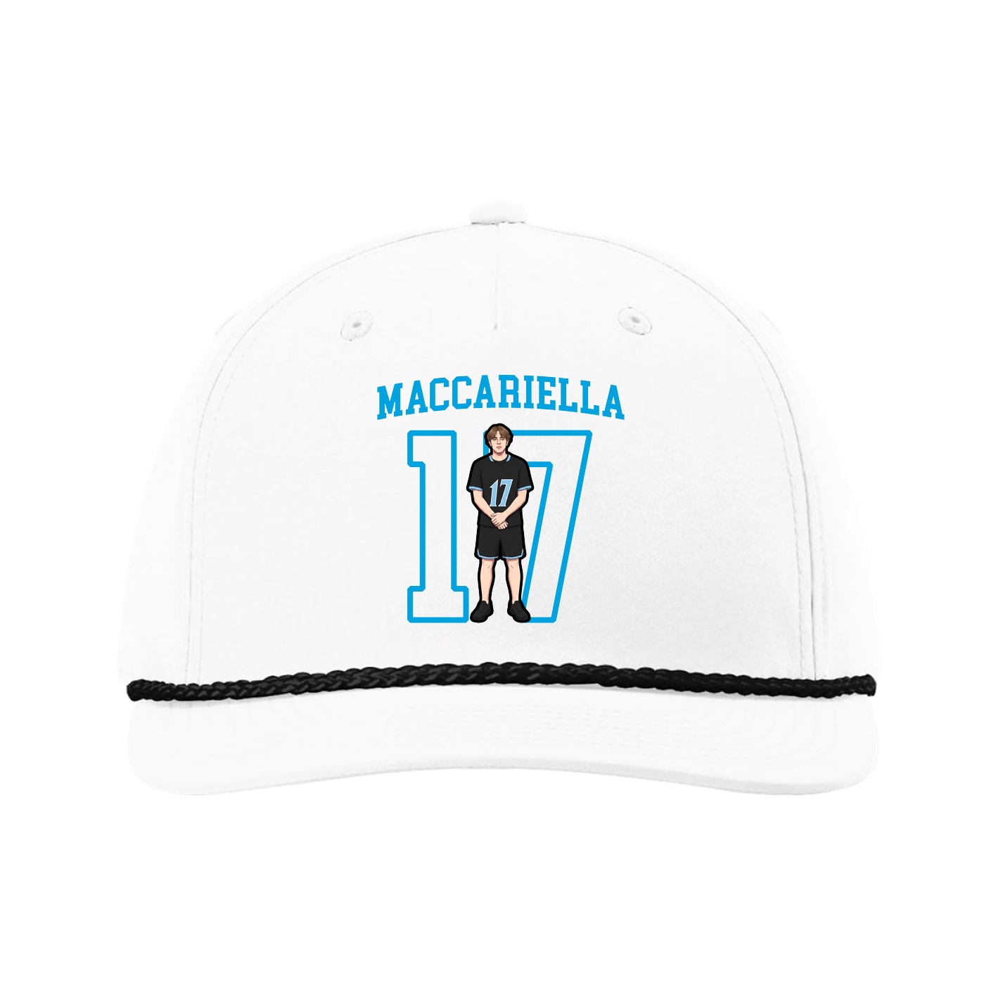 Five-Panel Classic Rope Cap — Shirsey in White