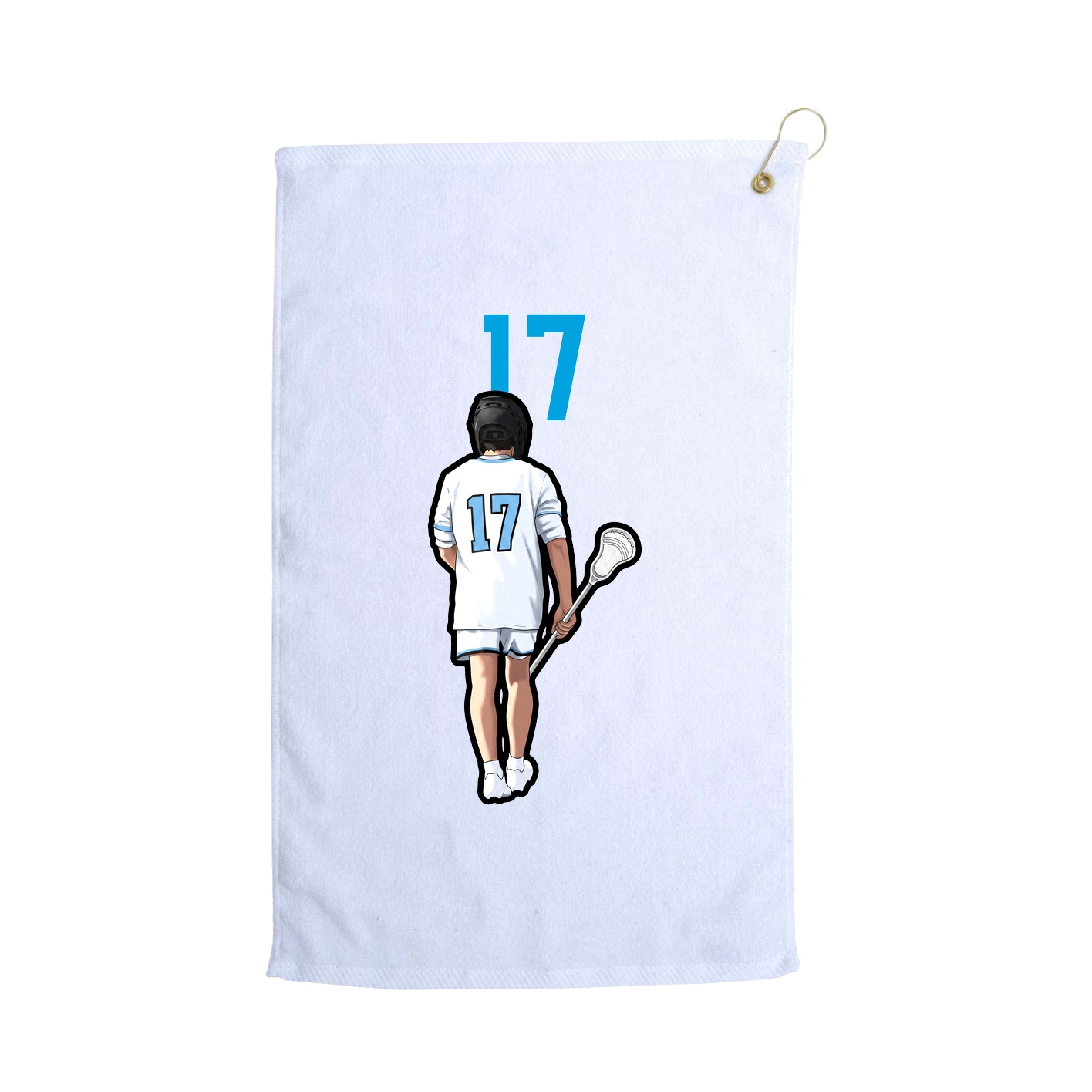 Golf Towel — Number Top in White