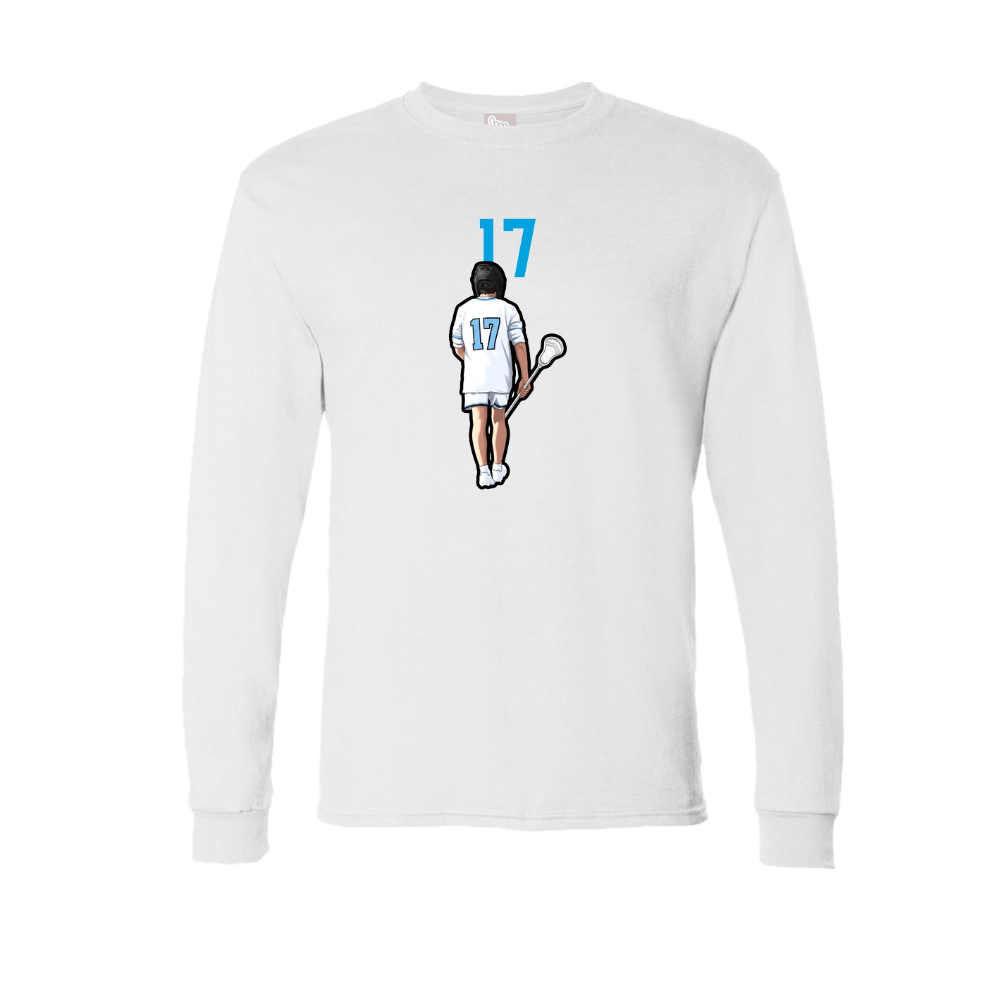 Long Sleeve Tee — Number Top in White