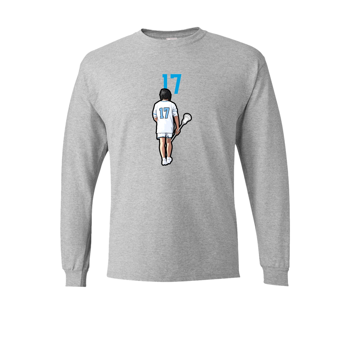 Long Sleeve Tee — Number Top in Grey