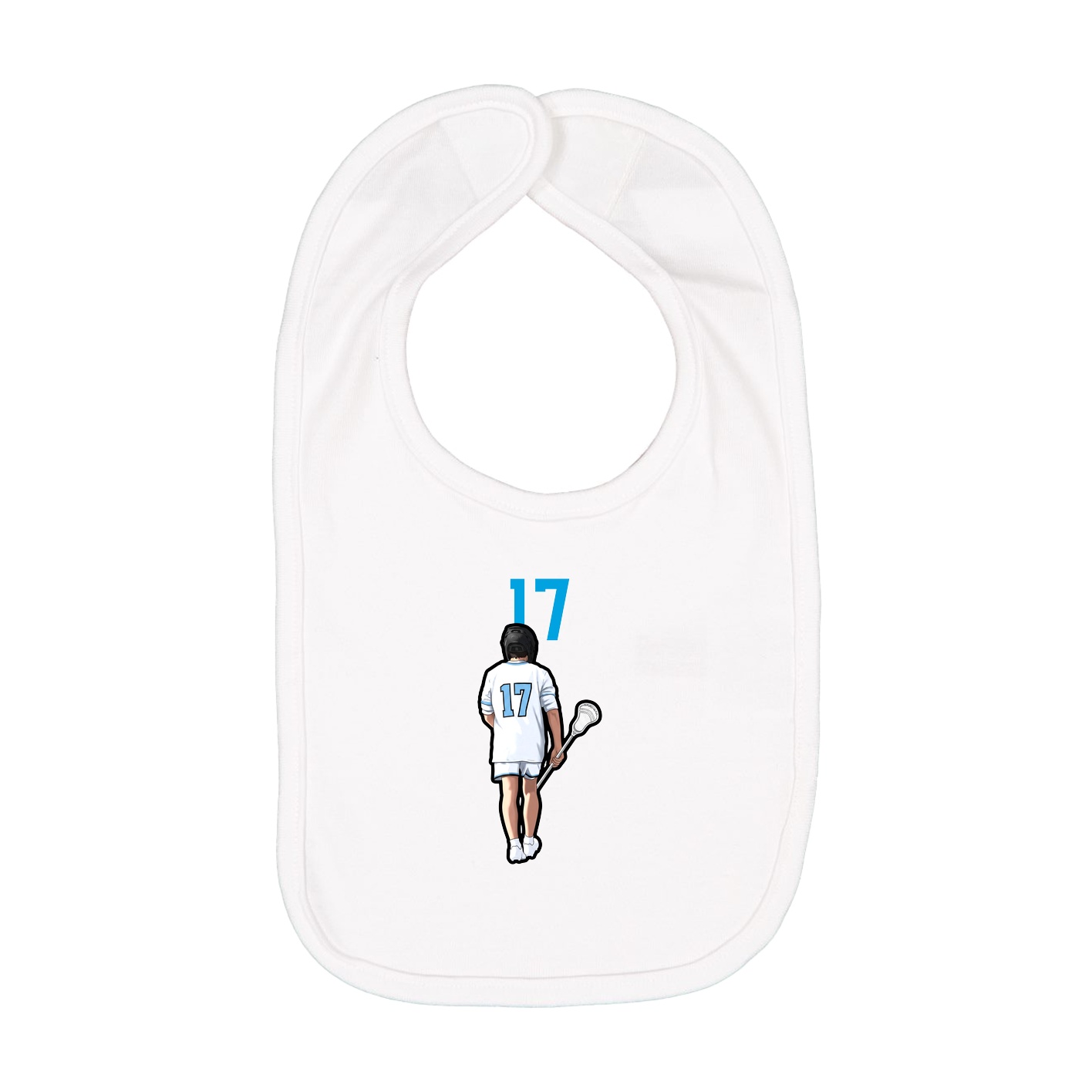 Infant Bib — Number Top in White