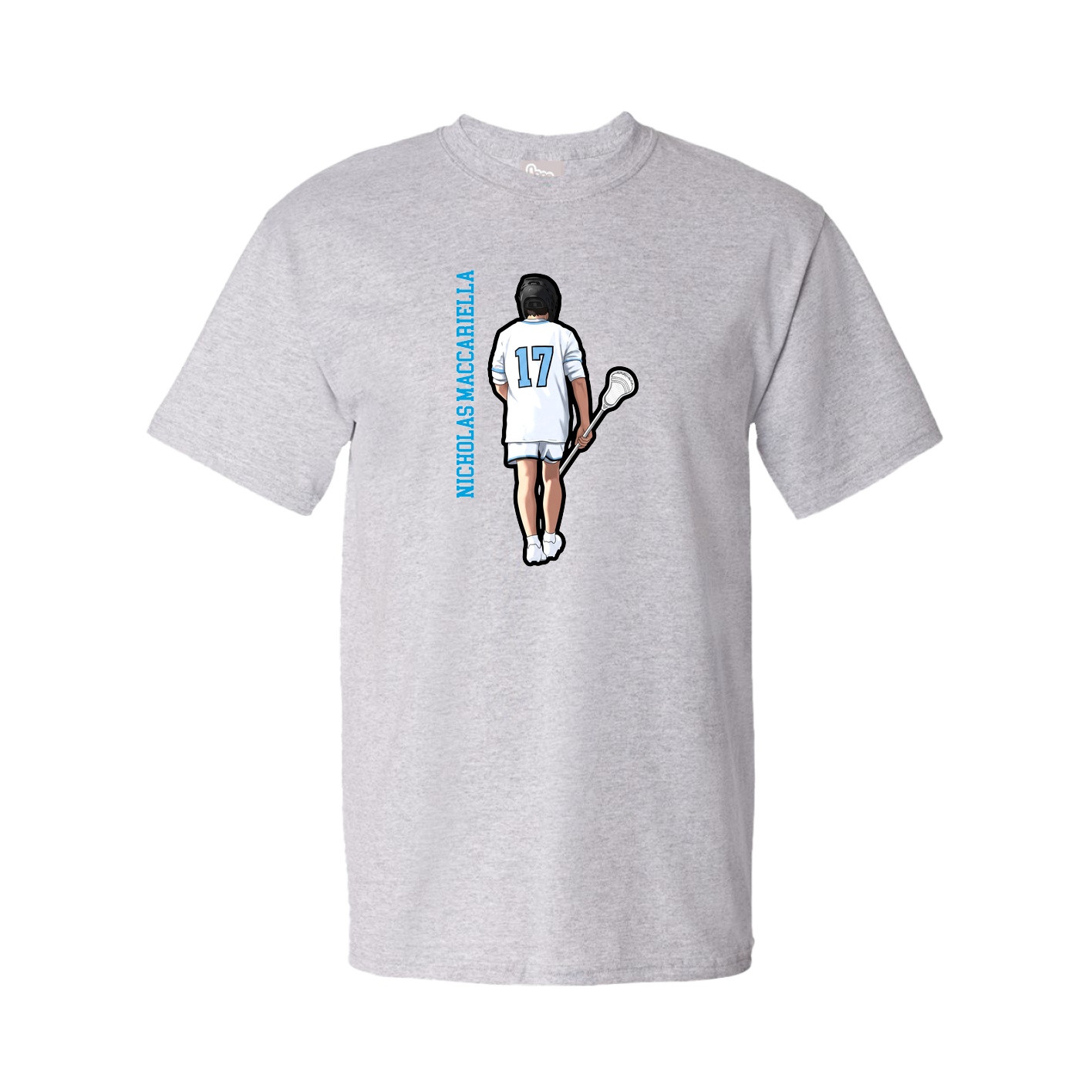 Youth Tee — Name Vertical in Grey