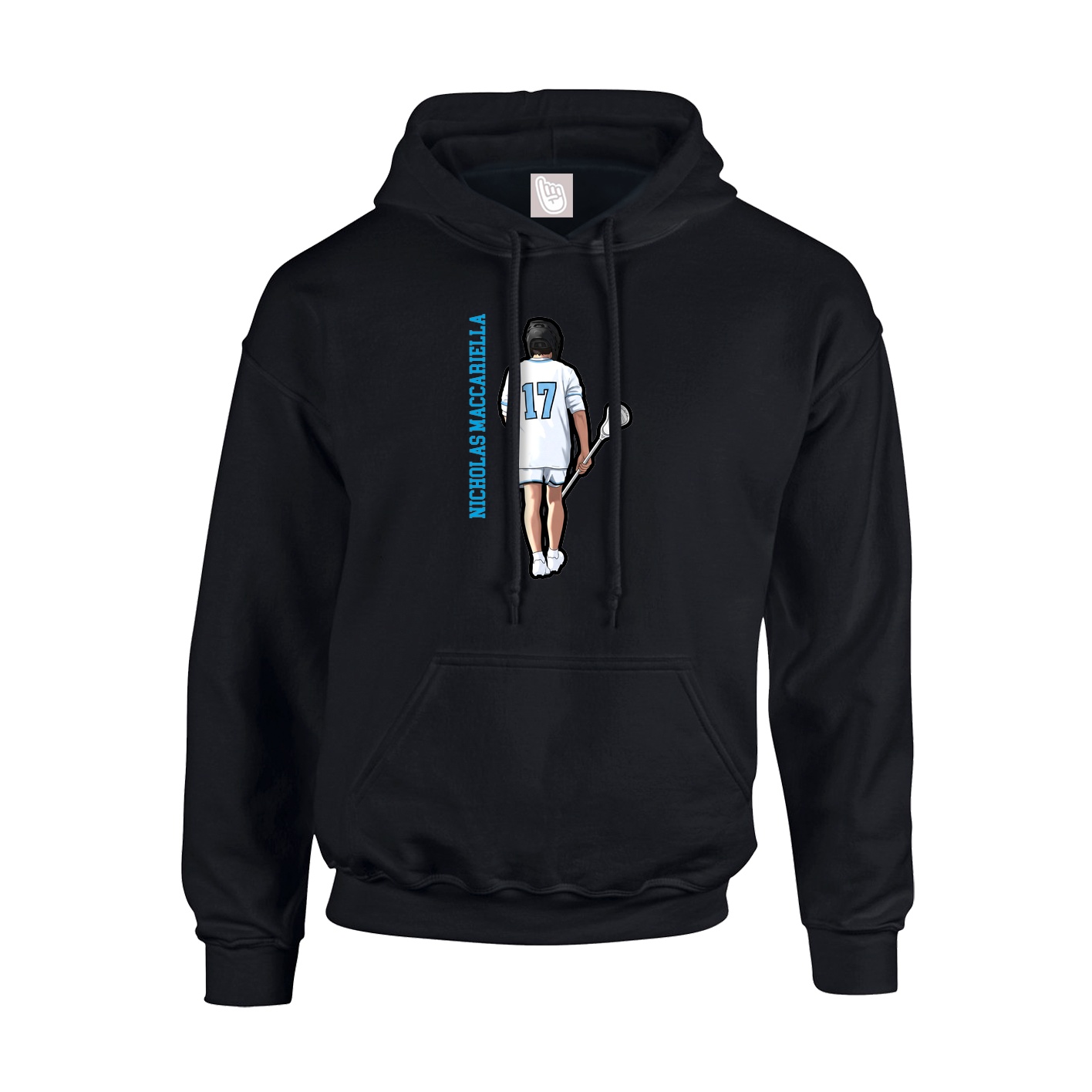 Youth Hoodie — Name Vertical in Black