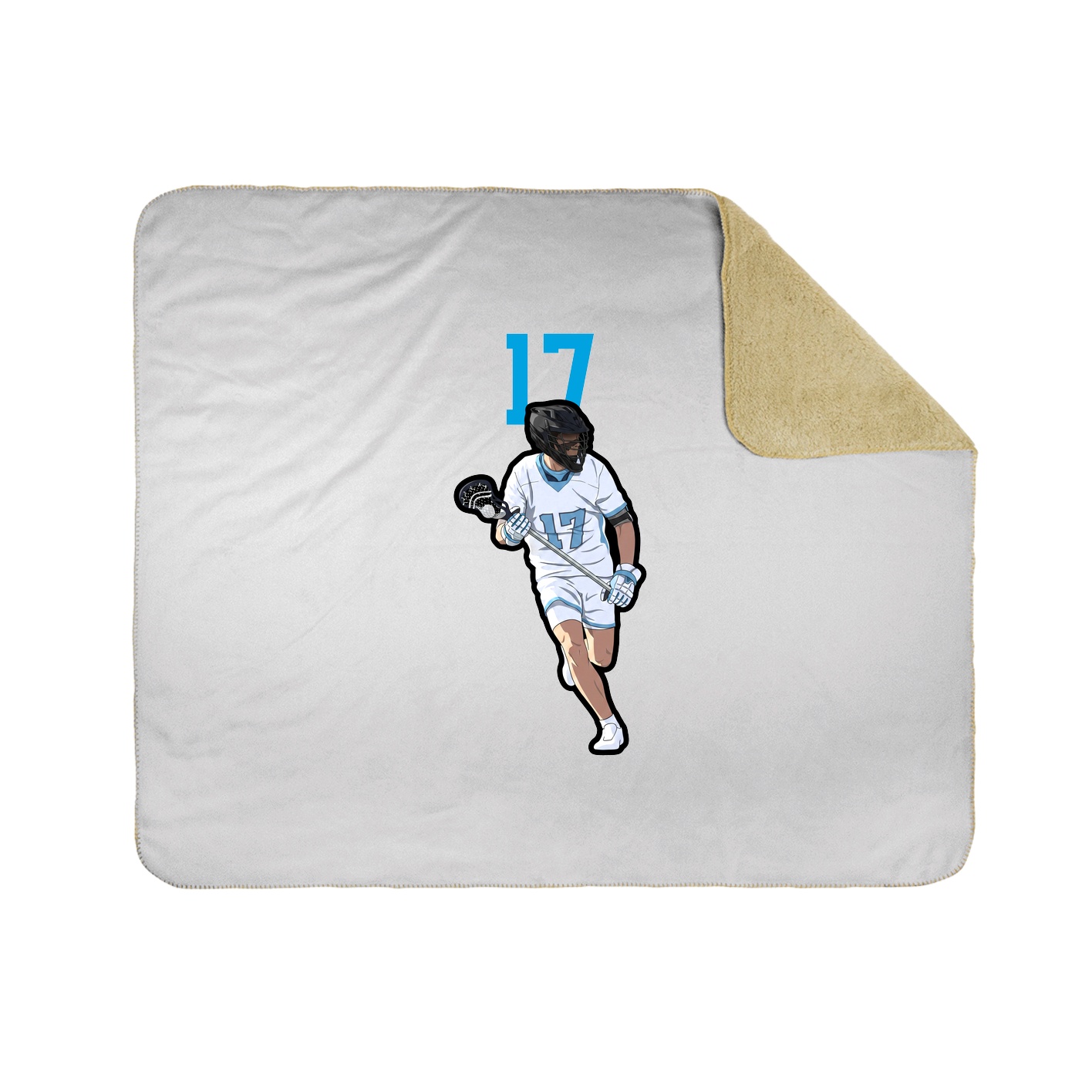 Throw Blanket — Number Top in White
