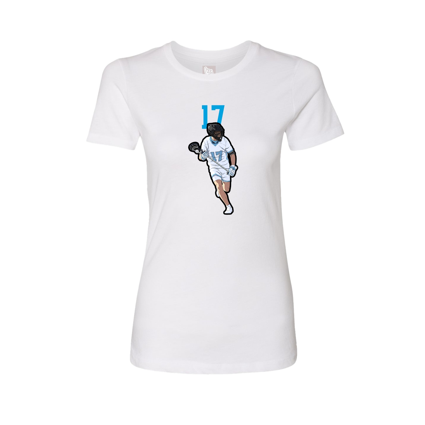 Fitted Women's Tee — Number Top in White