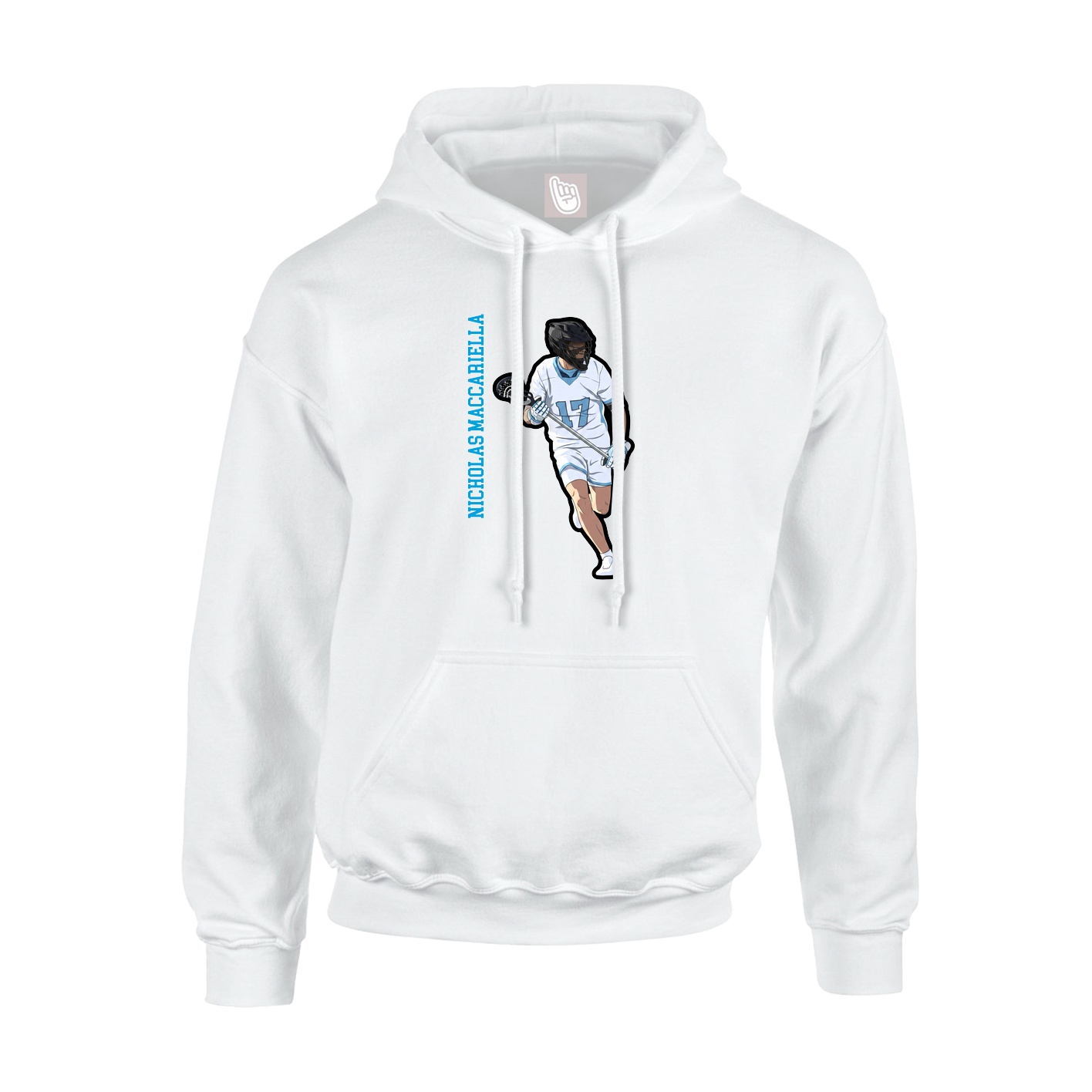 Hoodie — Name Vertical in White