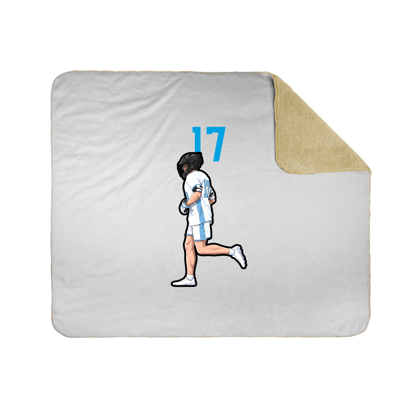 Throw Blanket — Number Top in White