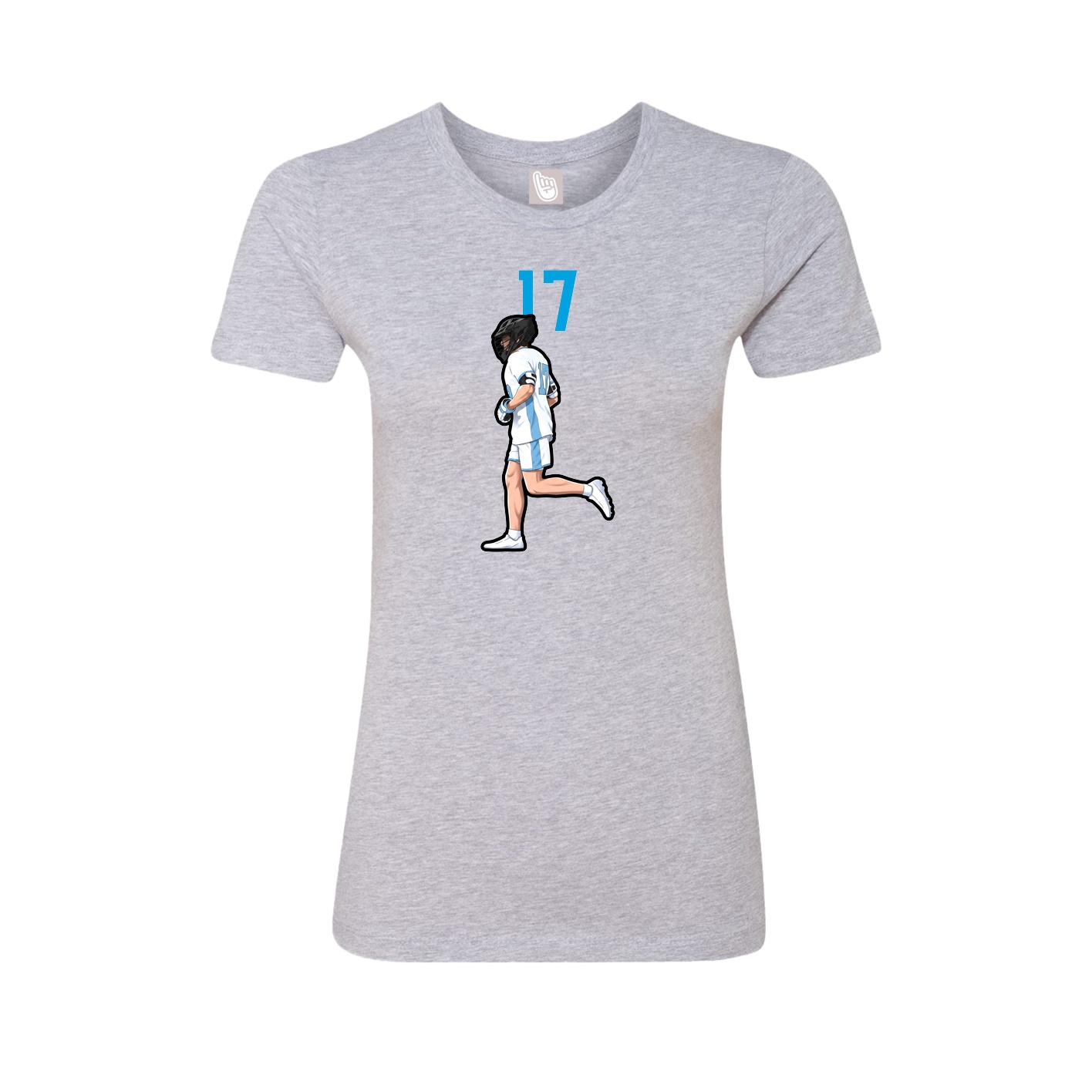 Womens Tee — Number Top in Grey