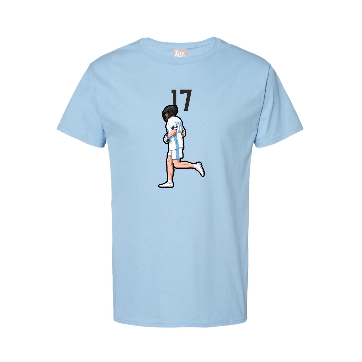 Youth Tee — Number Top in Light Blue