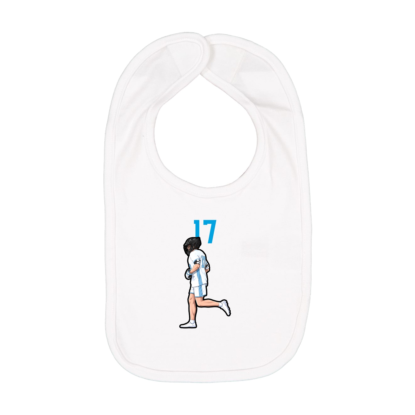 Infant Bib — Number Top in White