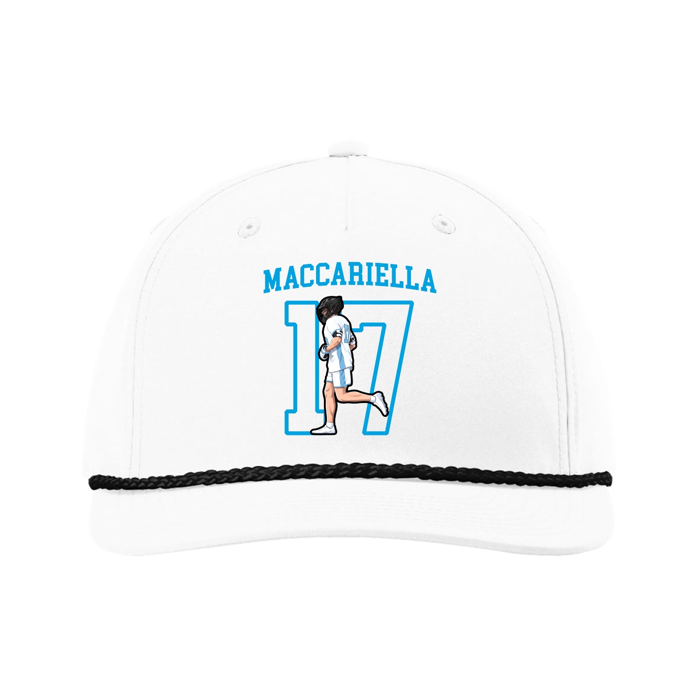 Five-Panel Classic Rope Cap — Shirsey in White