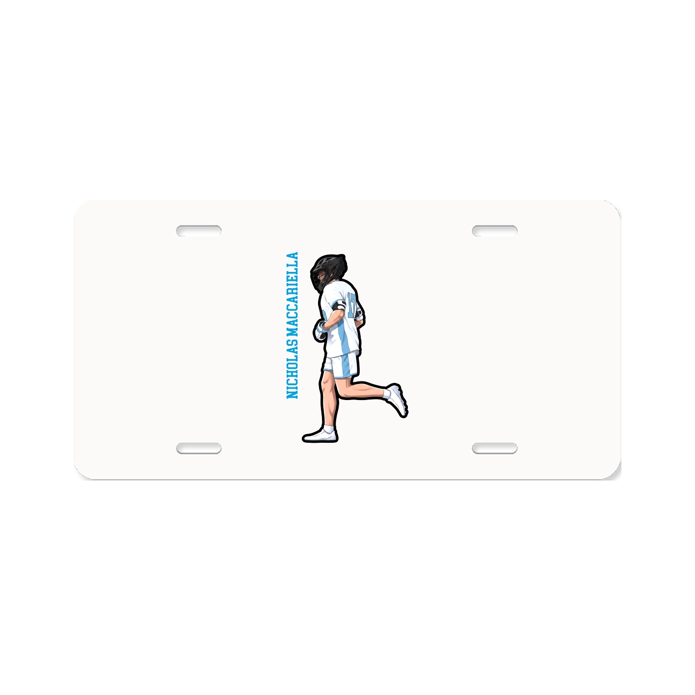 License Plate — Name Vertical in Classic
