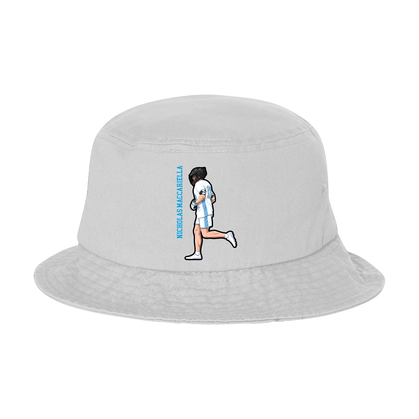 Bucket Cap — Name Vertical in White