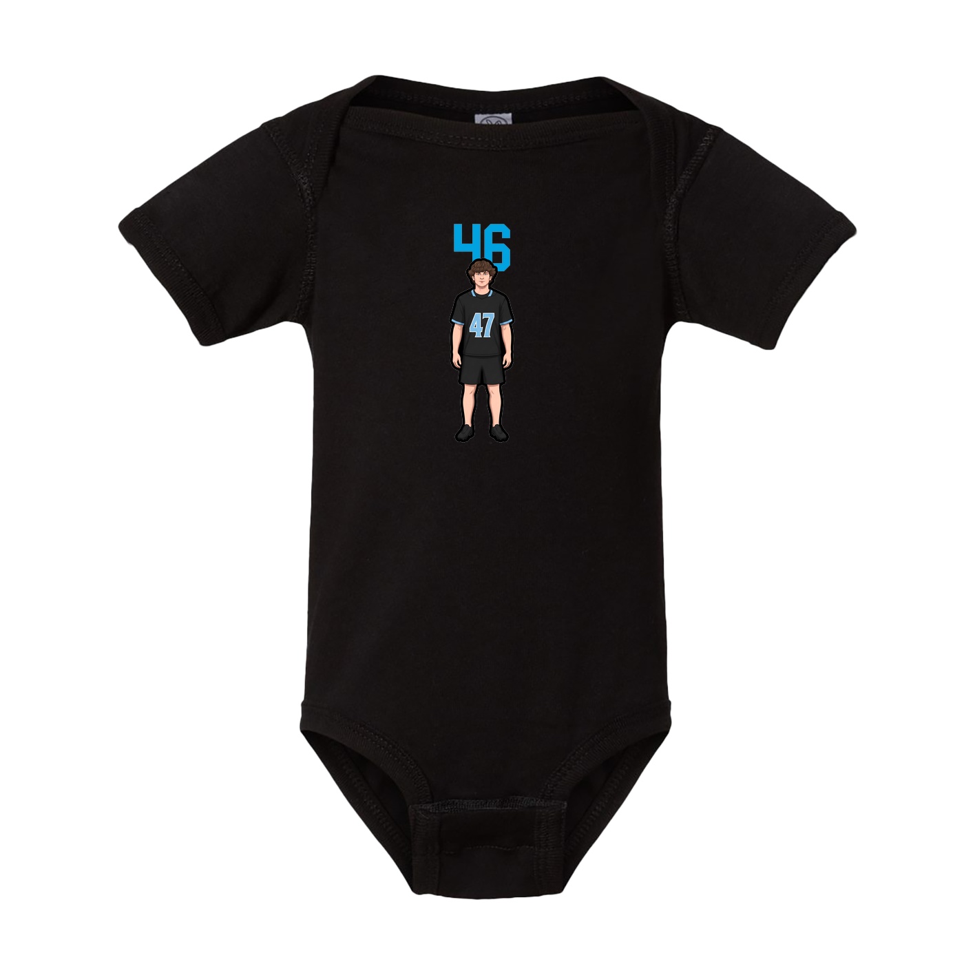 Baby Onesie — Number Top in Black