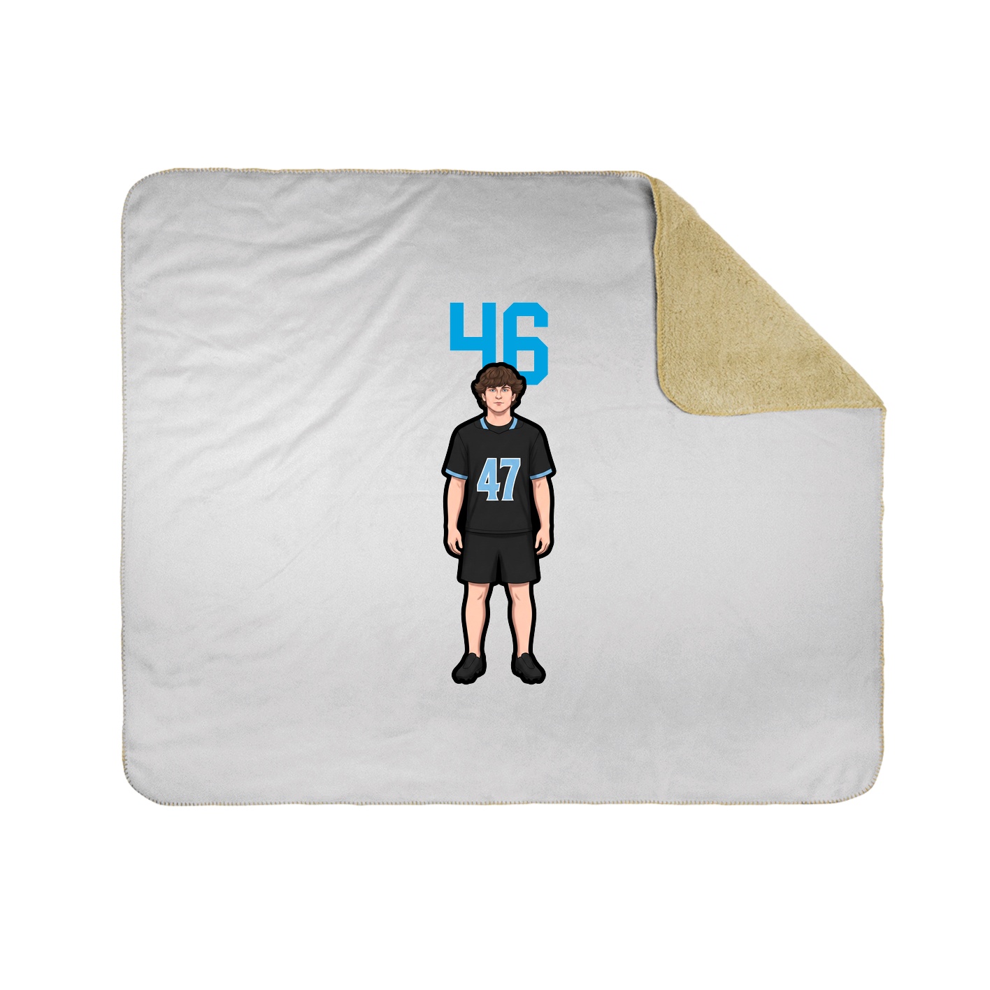 Throw Blanket — Number Top in White