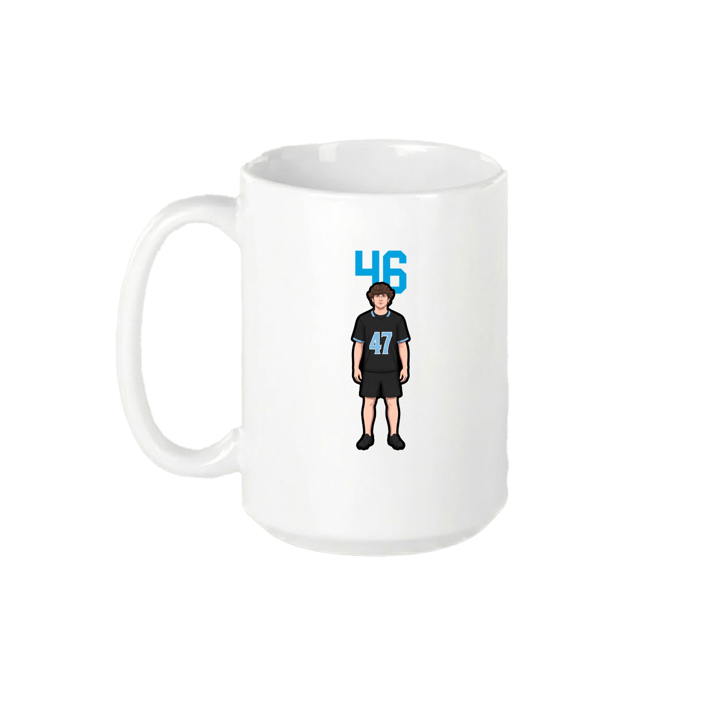15oz Coffee Mug — Number Top in White