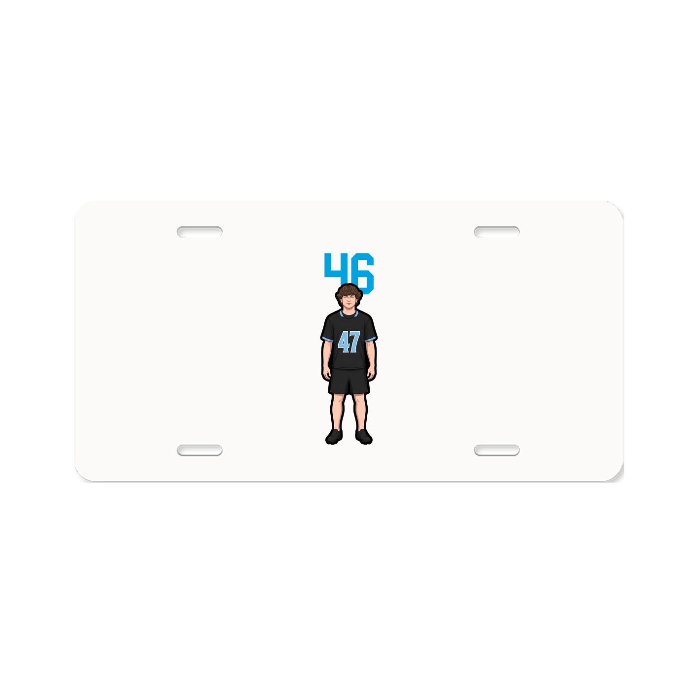 License Plate — Number Top in Classic